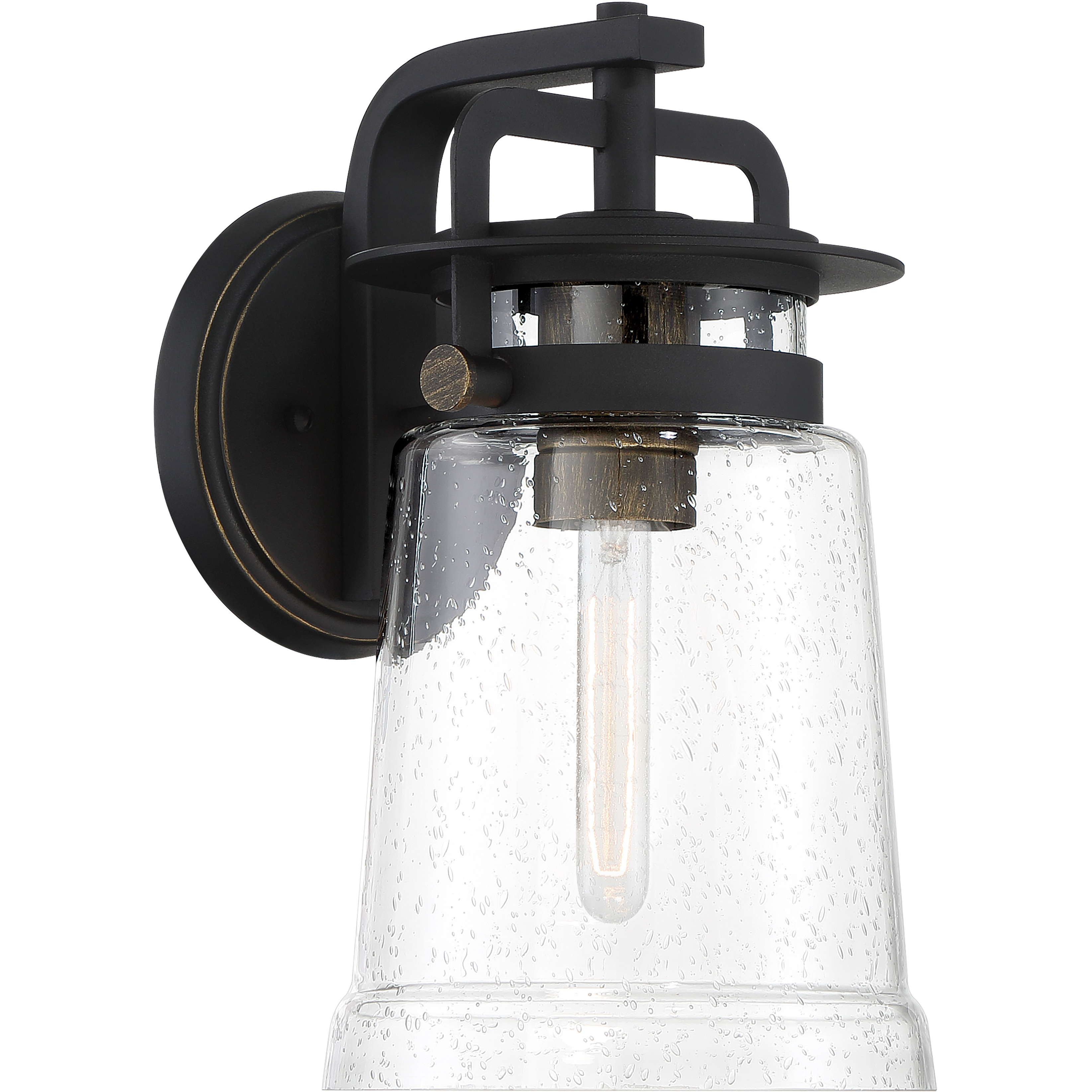 Maribel Heights 1 Light 12 inch Sand Coal/Gold Outdoor Wall Mount, Great Outdoors