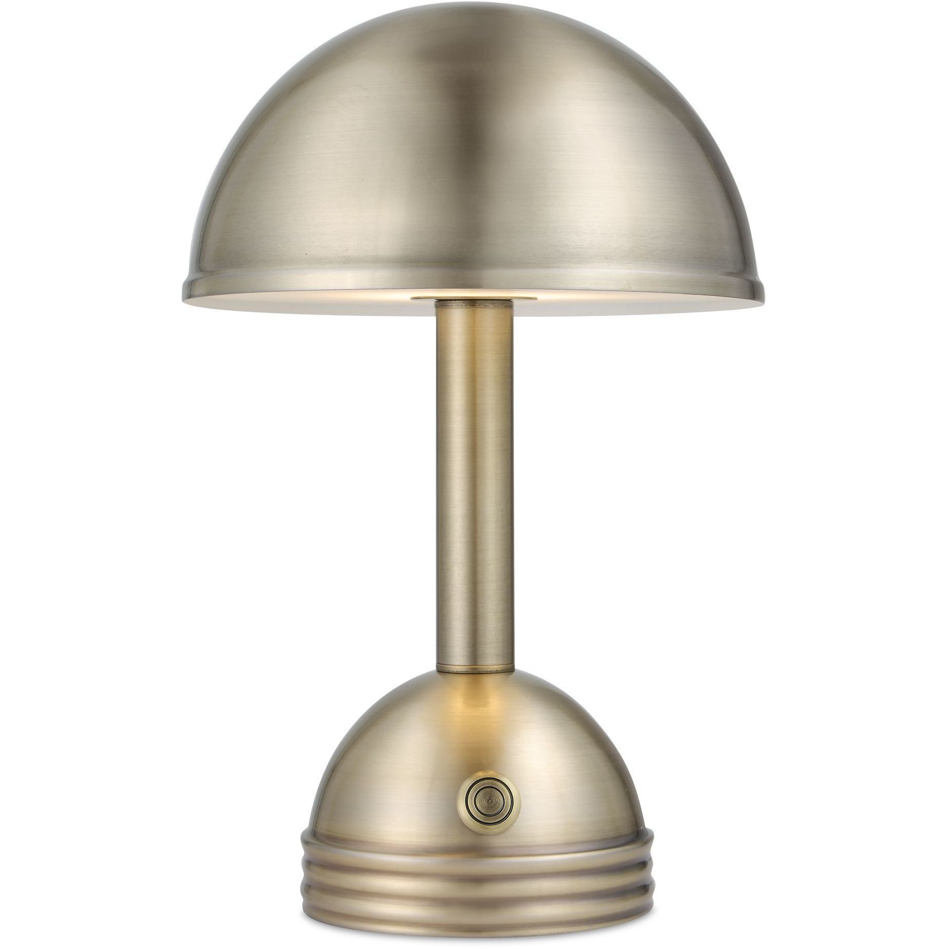 Breece 11.25 inch Plated Brass Rechargeable LED Accent Lamp Portable Light