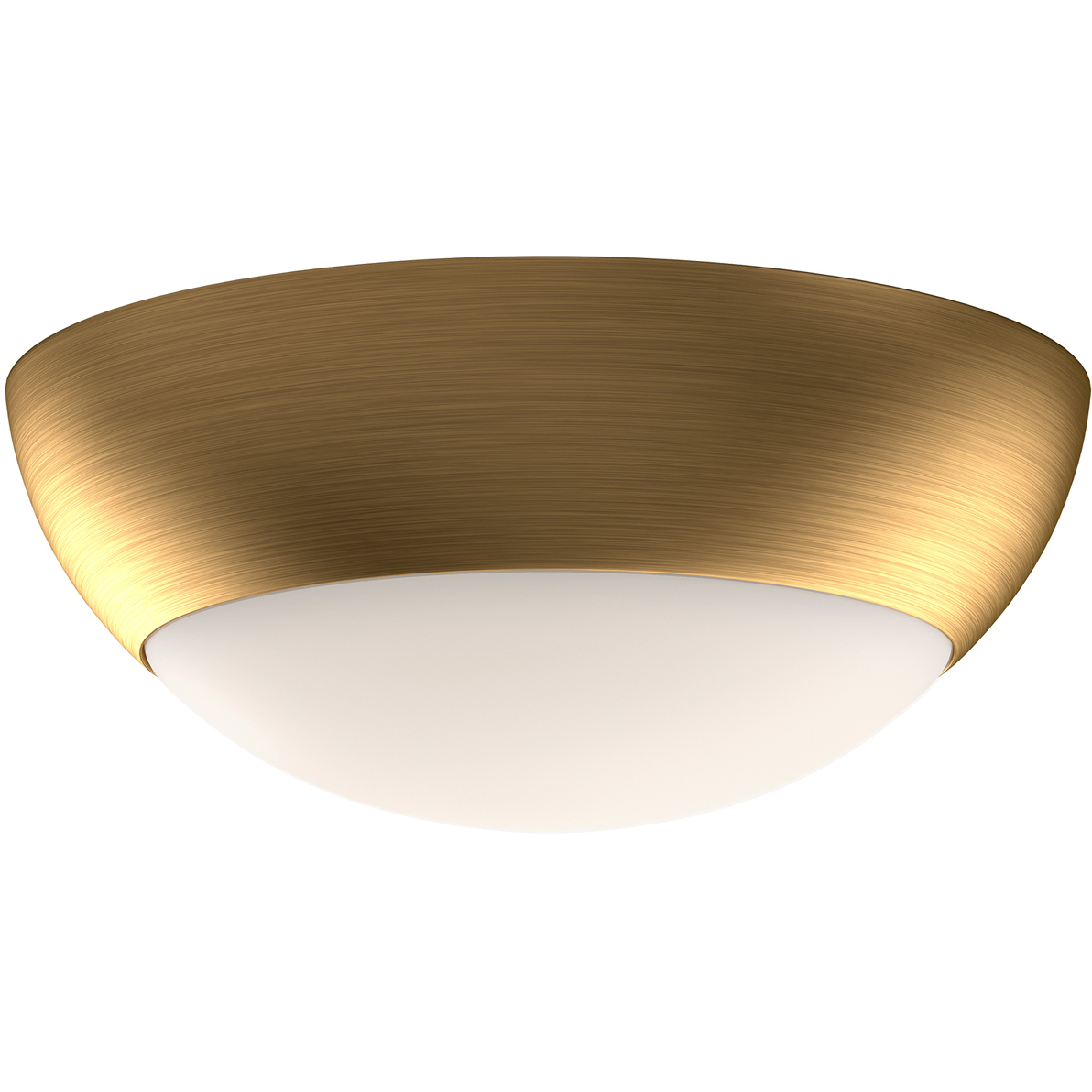 Alora Mood Rubio 2 Light 12.25 inch Aged Gold/Opal Matte Glass Flush Mount Ceiling Light
