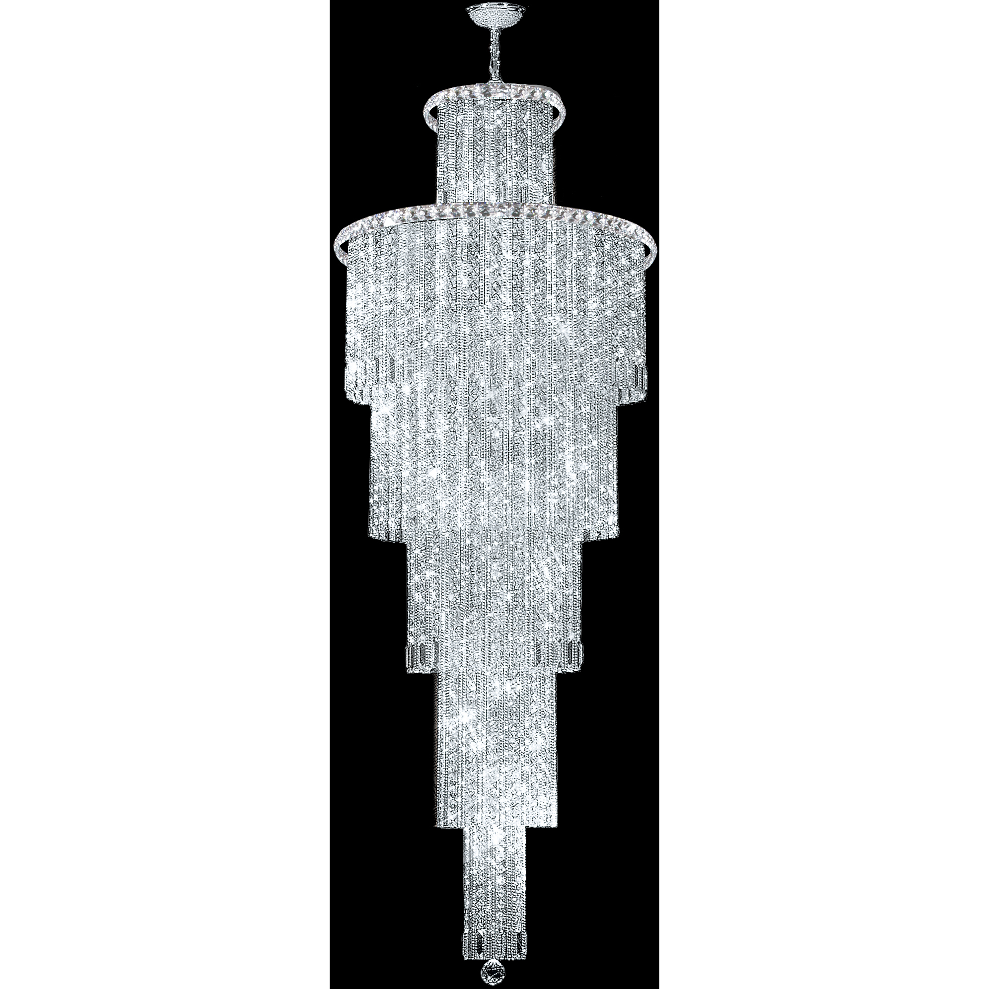 Prestige 34 Light 27 inch Silver Entry Chandelier Ceiling Light, Large