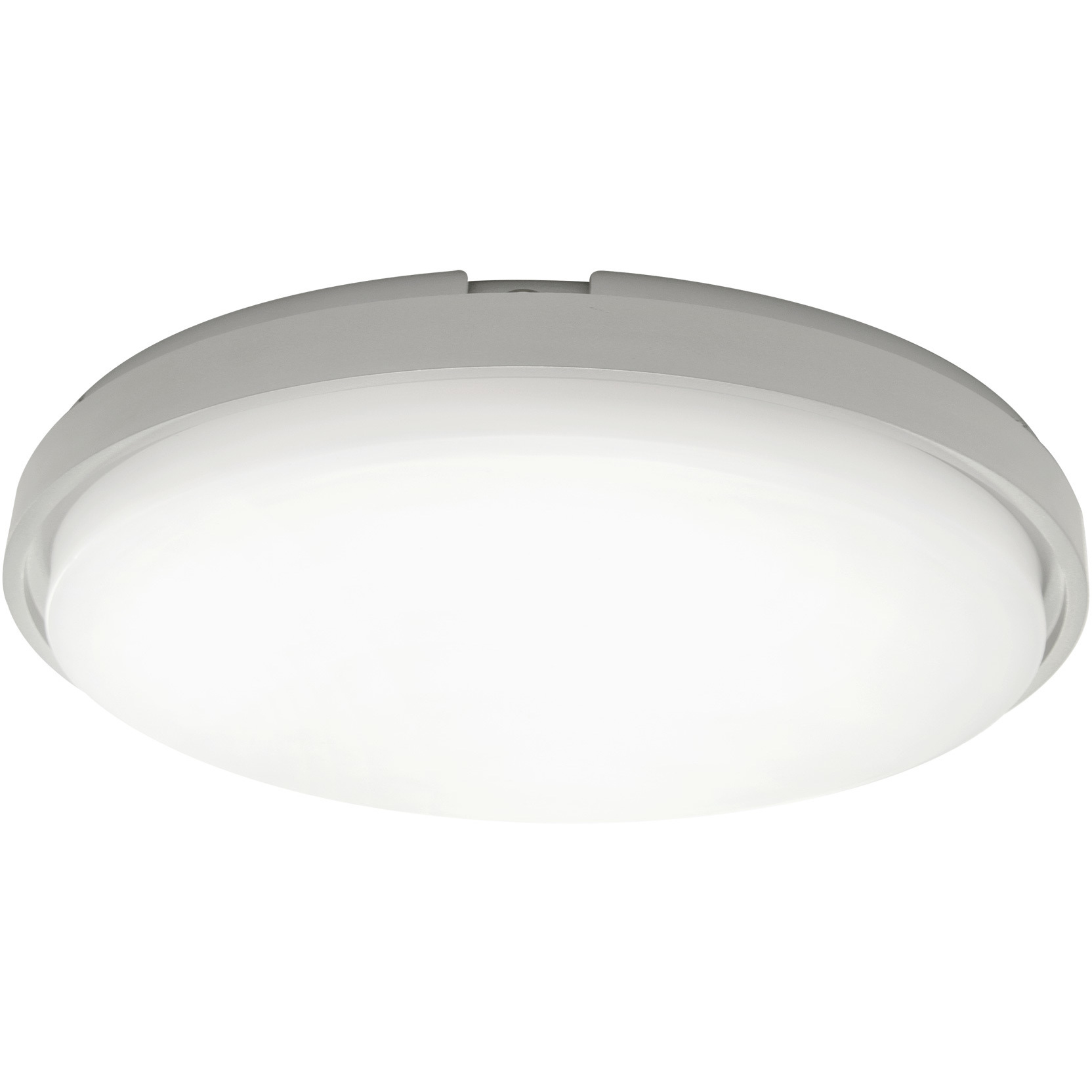 Zenith LED 15 inch Titanium Flush Mount Ceiling Light in 4000K, Has EM Backup Battery