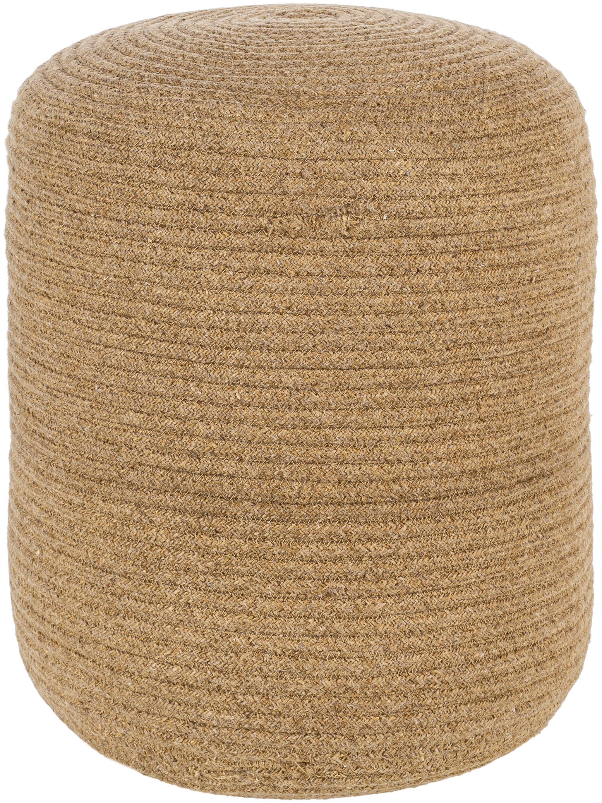 Poppy 16 inch Tan Outdoor Pouf, Cube