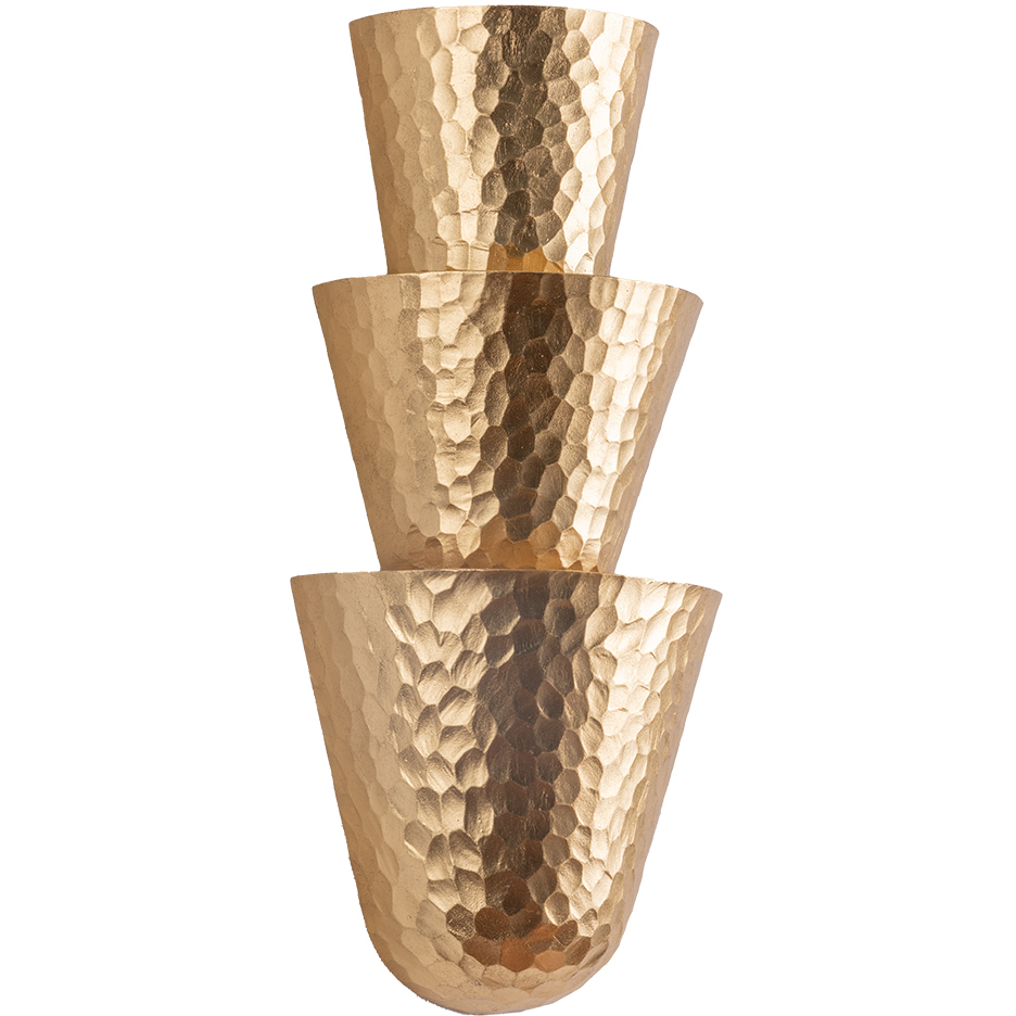 Bucharest Wall Sconce Wall Light in Vintage Gold Leaf