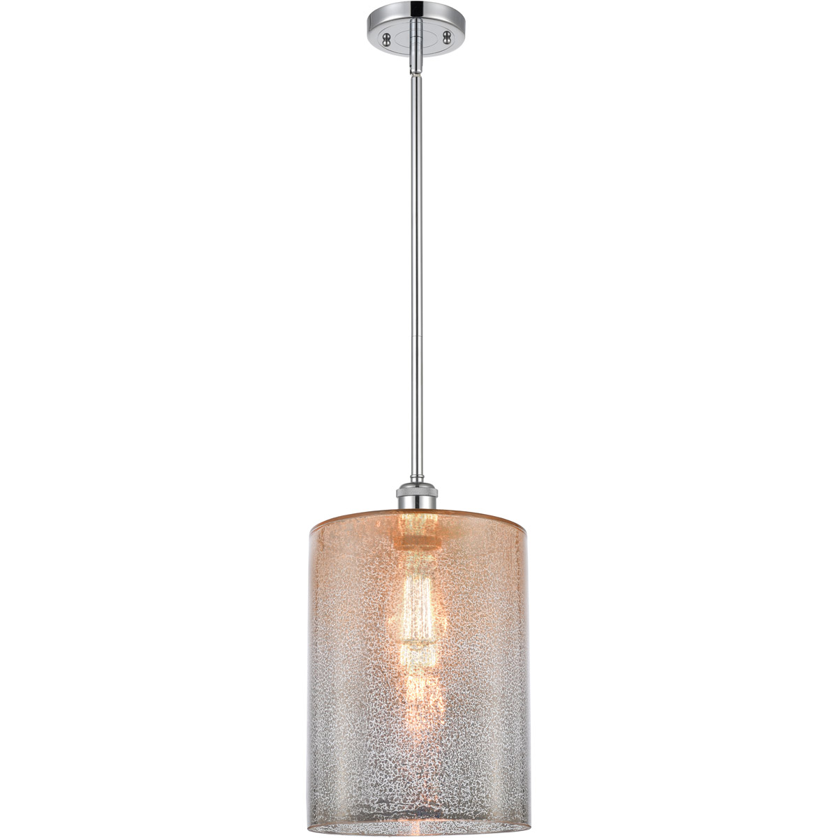 Ballston Large Cobbleskill 1 Light 9 inch Polished Chrome Pendant Ceiling Light in Mercury Glass, Ballston