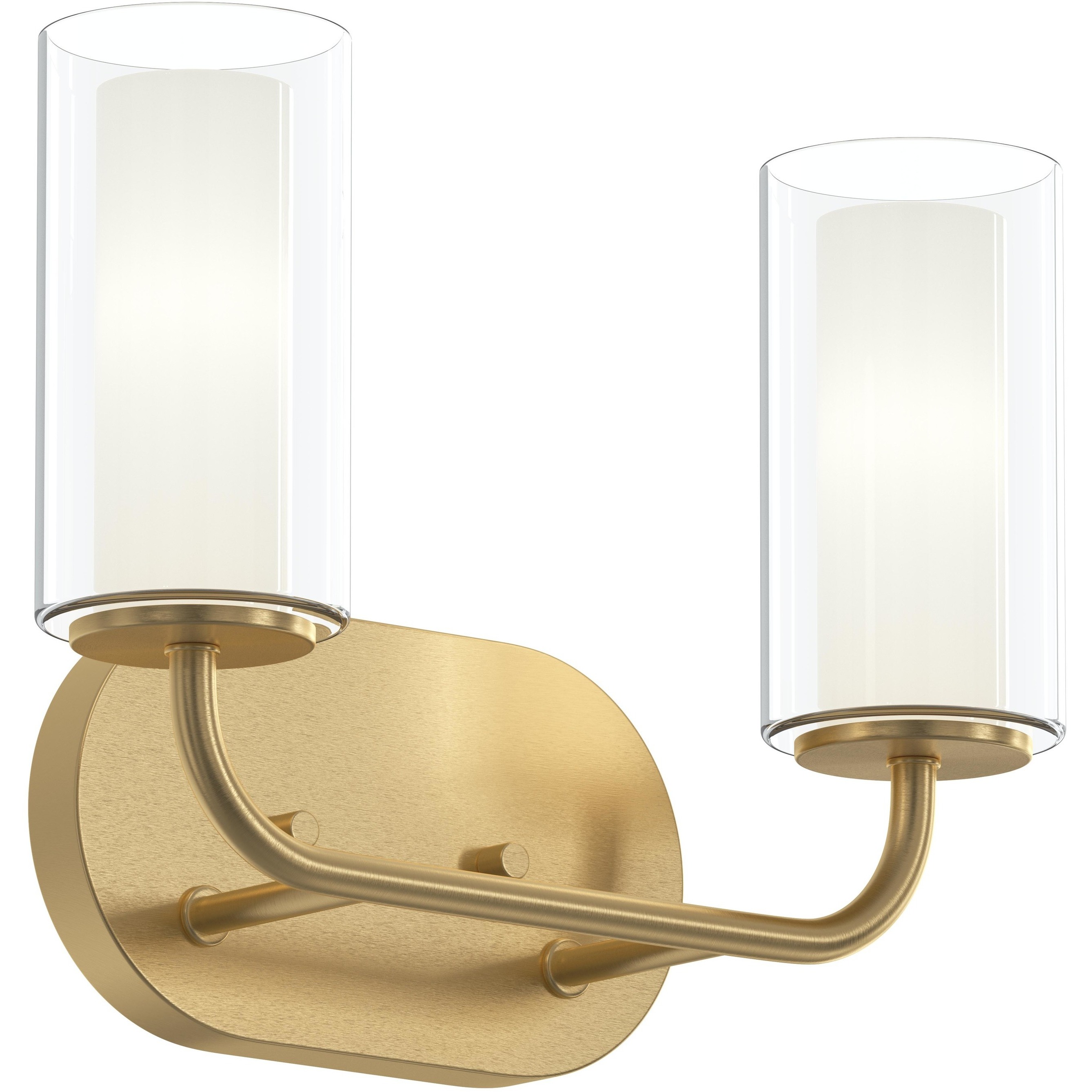 Mack 2 Light 12.75 inch Brushed Gold Vanity Light Wall Light