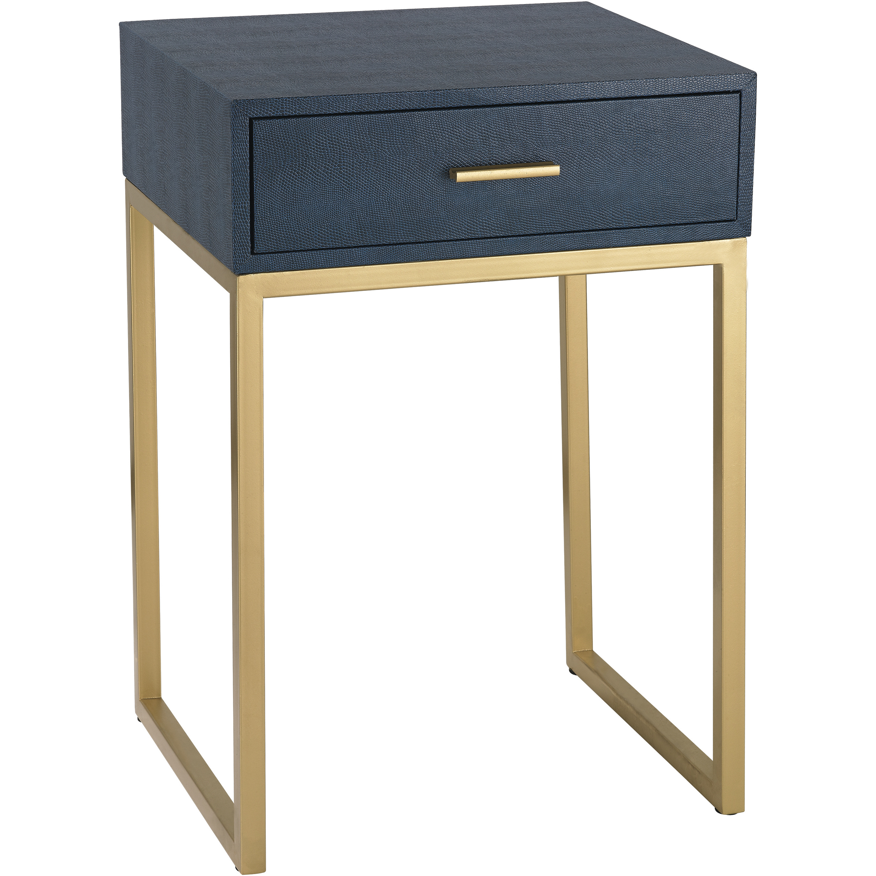 Shagreen 24 X 16 inch Navy Accent Table
