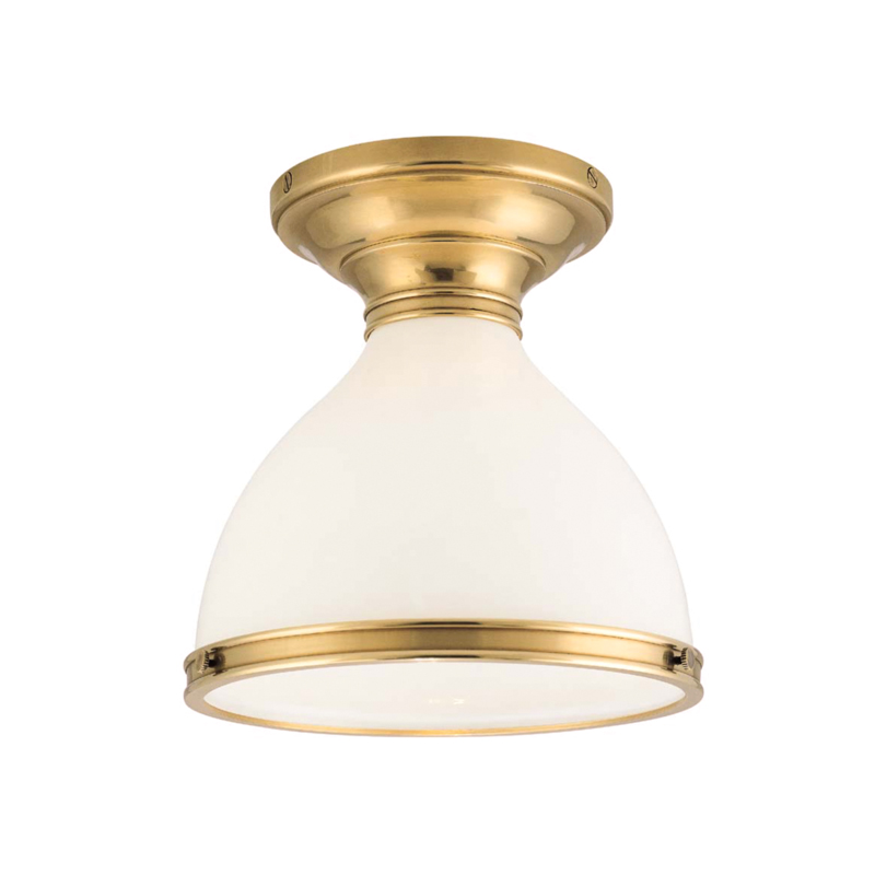 Randolph 1 Light 10 inch Aged Brass Semi Flush Ceiling Light