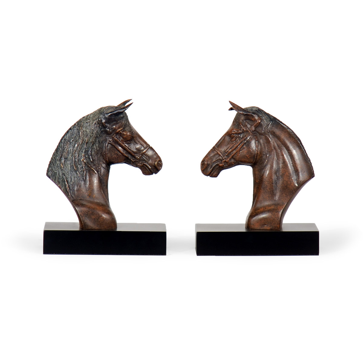 Rustic Modern Hand Colored Bookends, Set of 2
