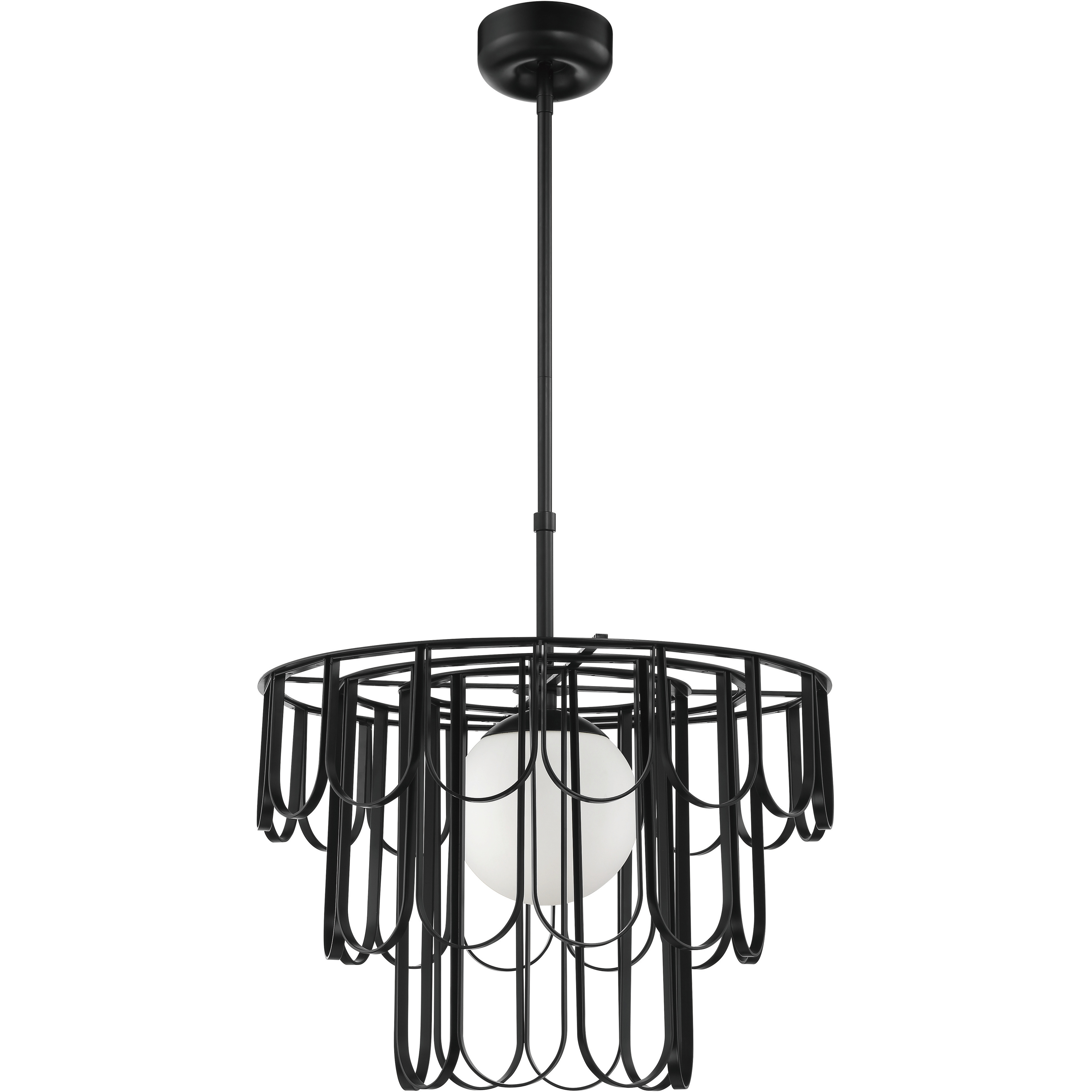 Melody 1 Light 24 inch Flat Black Pendant Ceiling Light