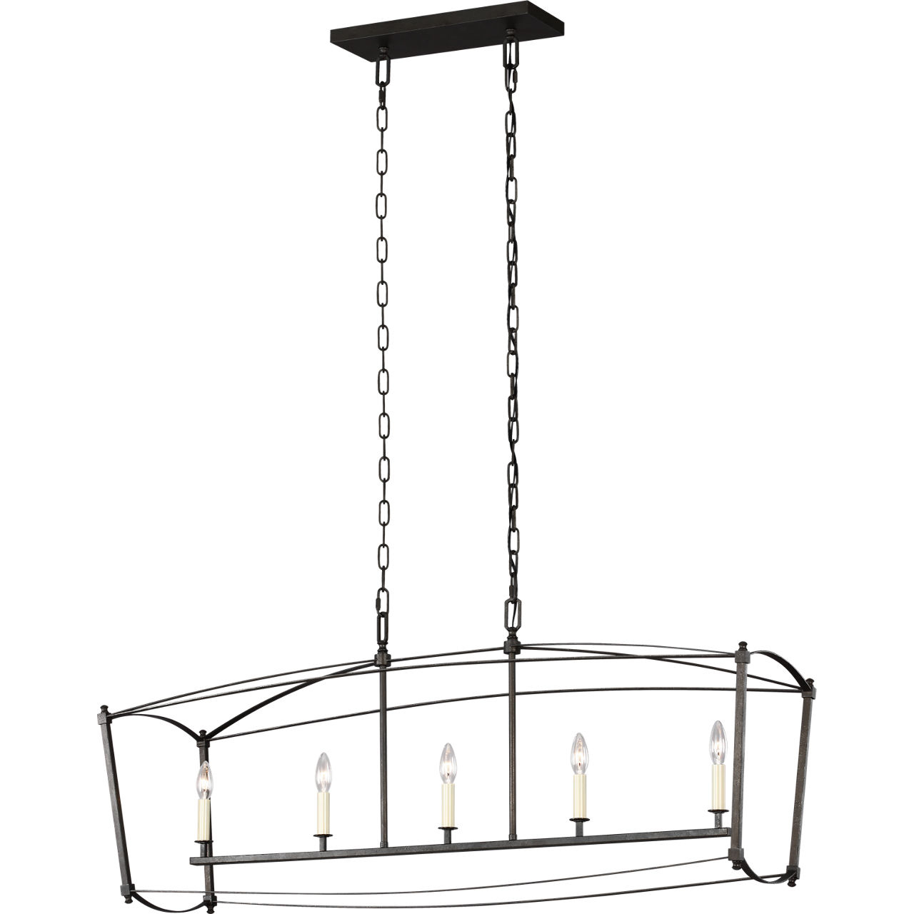 Sean Lavin Thayer 5 Light 49 inch Smith Steel Linear Chandelier Ceiling Light