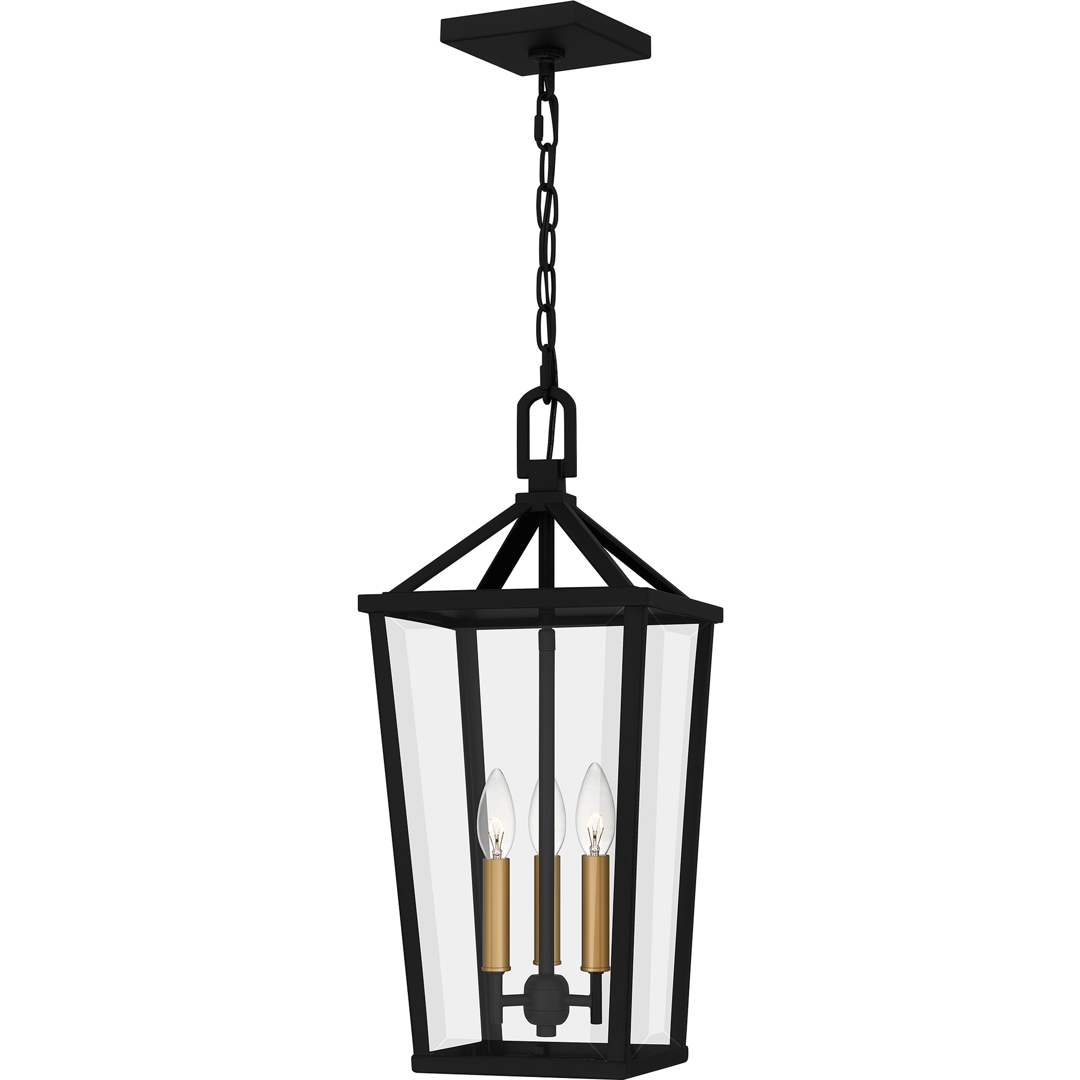 Hull 3 Light 9.5 inch Matte Black Mini Pendant Ceiling Light, Small