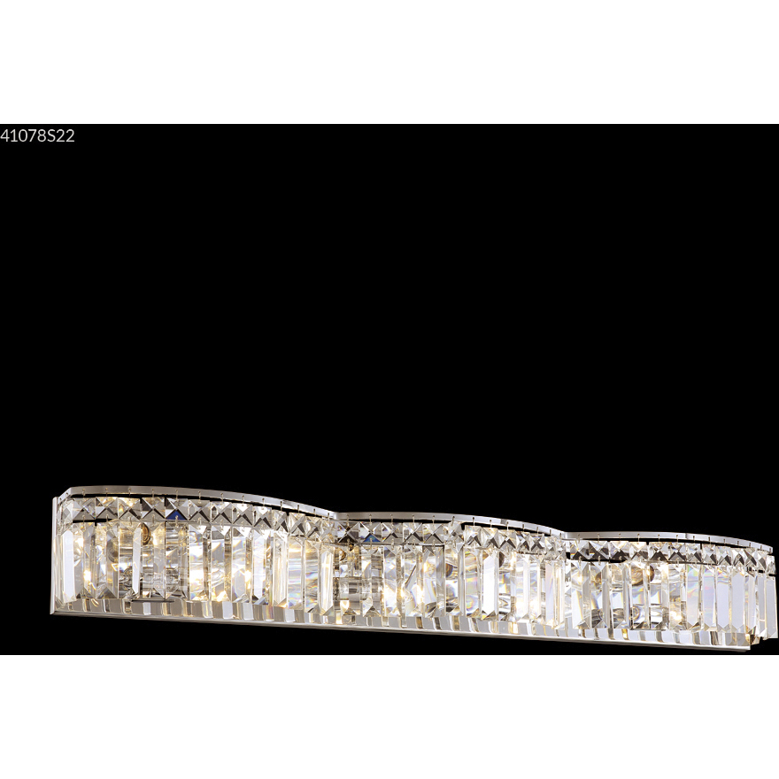 Zoe 8 Light 33 inch Silver Vanity Light Wall Light