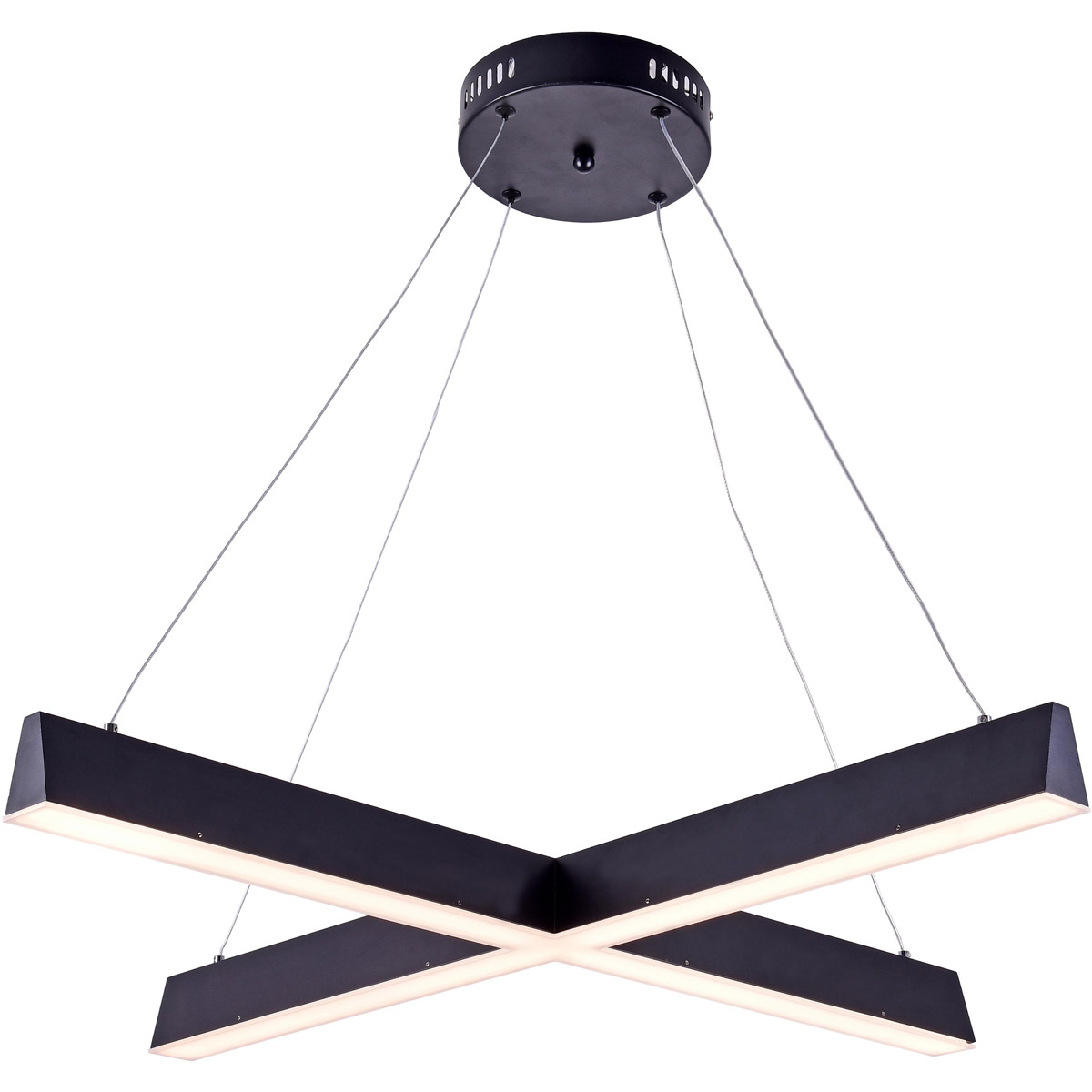Canada LED 31 inch Matte Black Pendant Ceiling Light