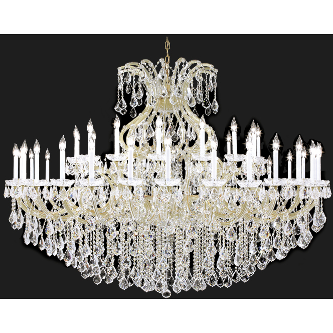 Maria Theresa Grand 48 Light 77 inch Gold Lustre Chandelier Ceiling Light, Grand