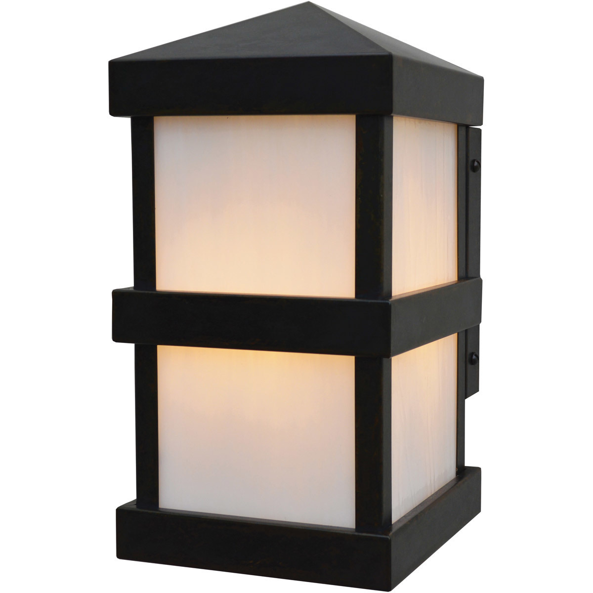 Barcelona 1 Light 11 inch Raw Copper Outdoor Wall Lantern in White Opalescent