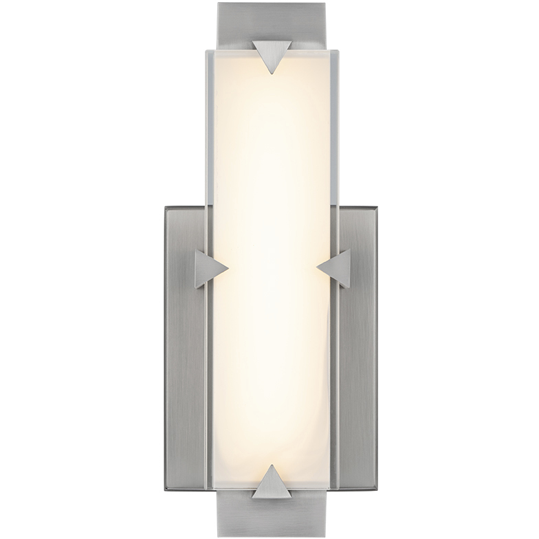 Carlisle LED 2.5 inch Brushed Nickel ADA Indoor Wall Lighting in 2700K
