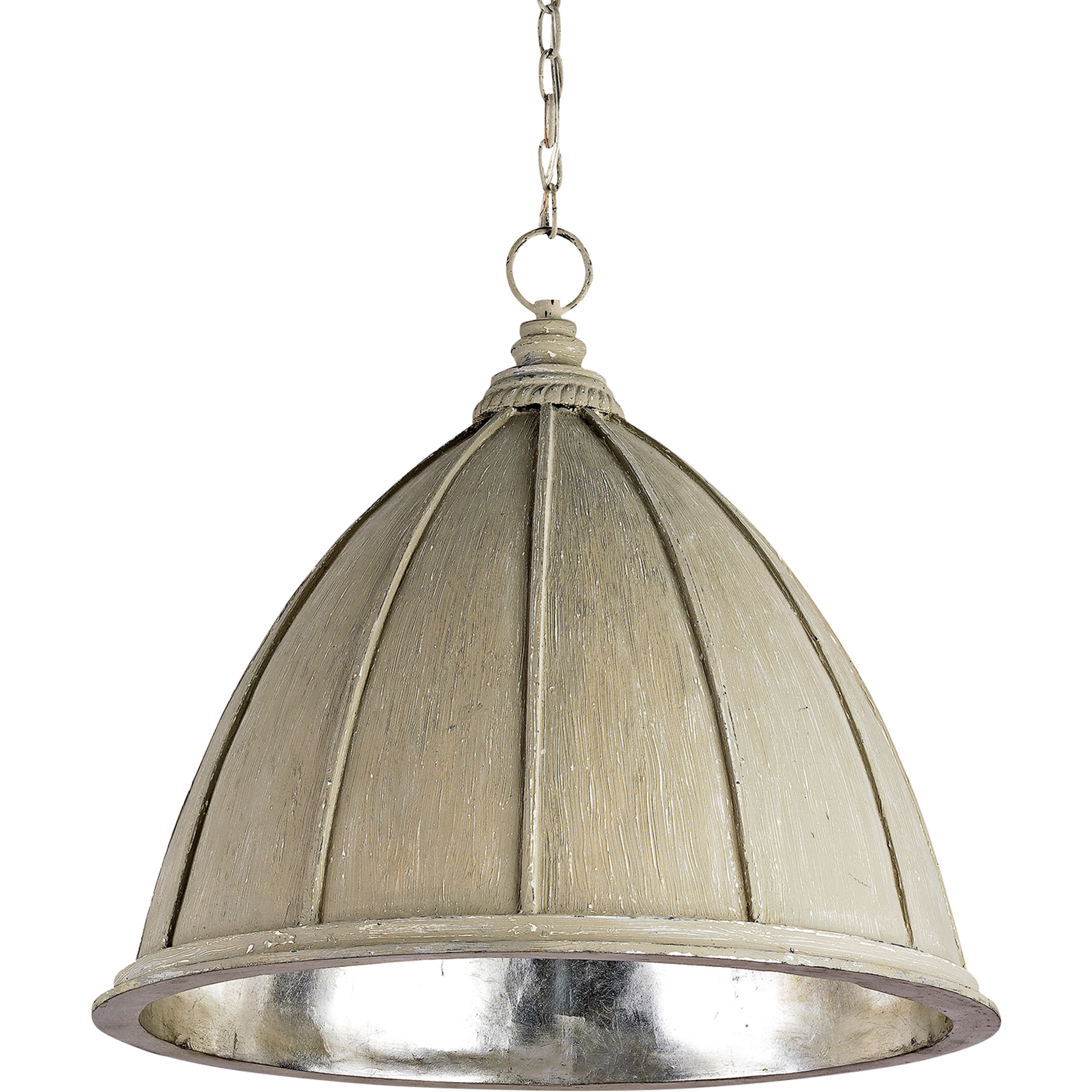 Fenchurch 1 Light 23 inch Silver Leaf Pendant Ceiling Light