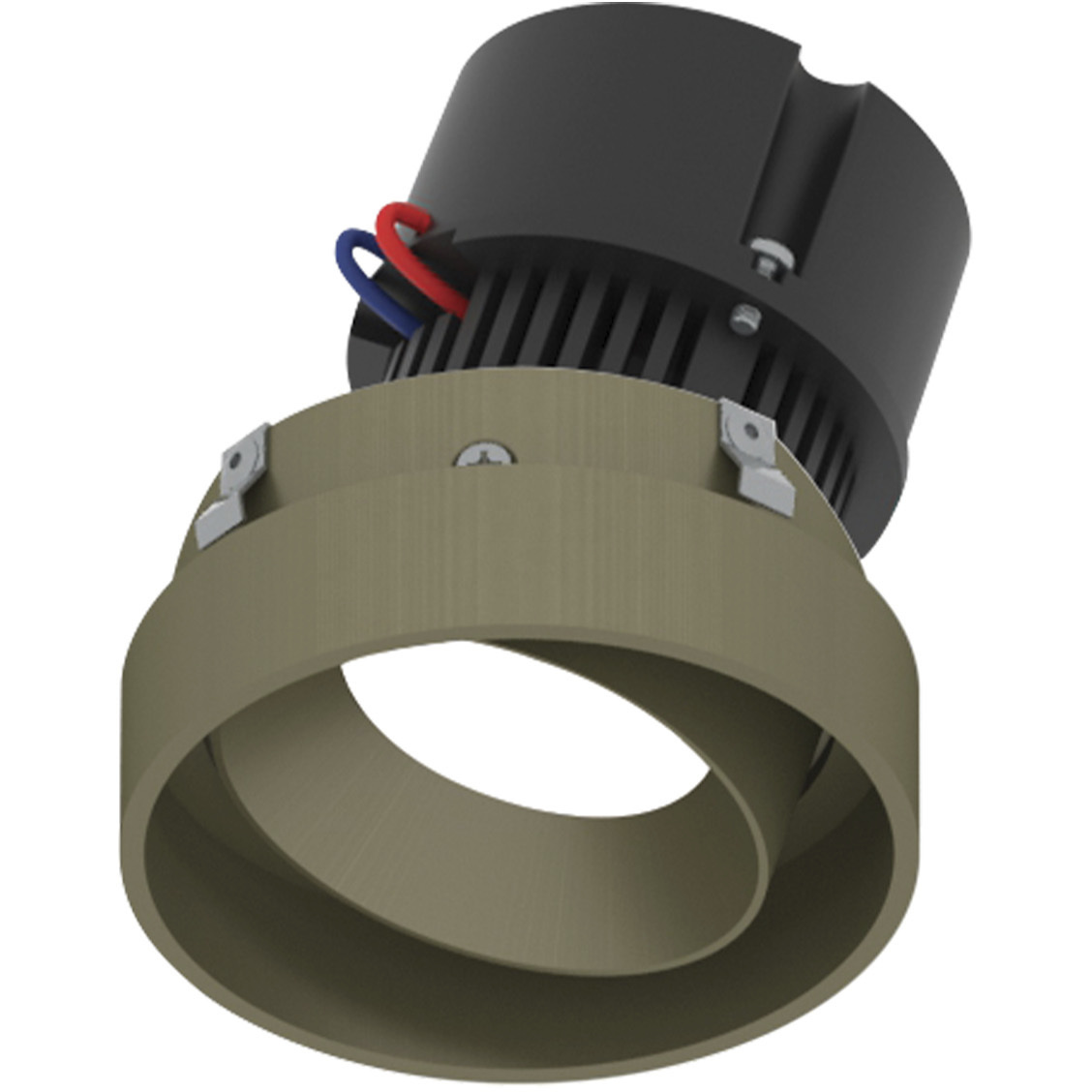 Pearl Champagne Haze Adjustable / Champagne Haze Reflector LED Round Trimless Adjustable Retrofit in 2700K, 4" Retrofit