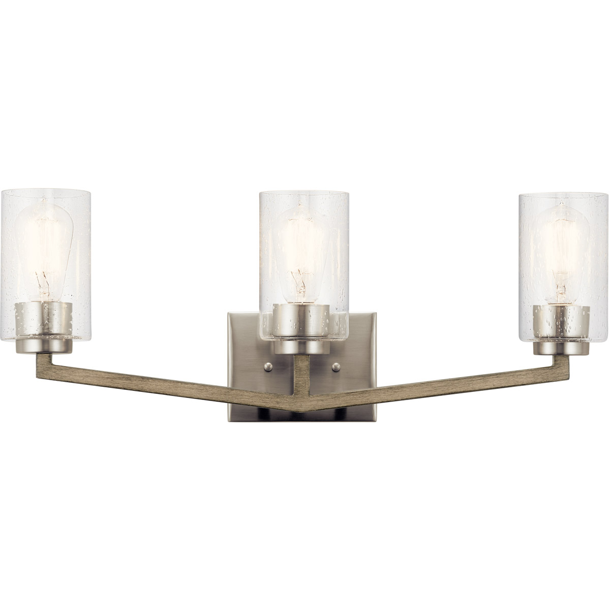 Deryn 3 Light 24 inch Distressed Antique Gray Wall Mt Bath 3 Arm Wall Light