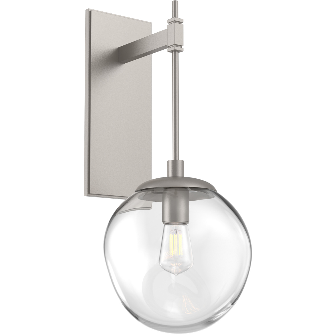 Aster Incandescent 1 Light 9.9 inch Beige Silver Indoor Sconce Wall Light in Clear Aster, Metallic Beige Silver, Tempo Nebula