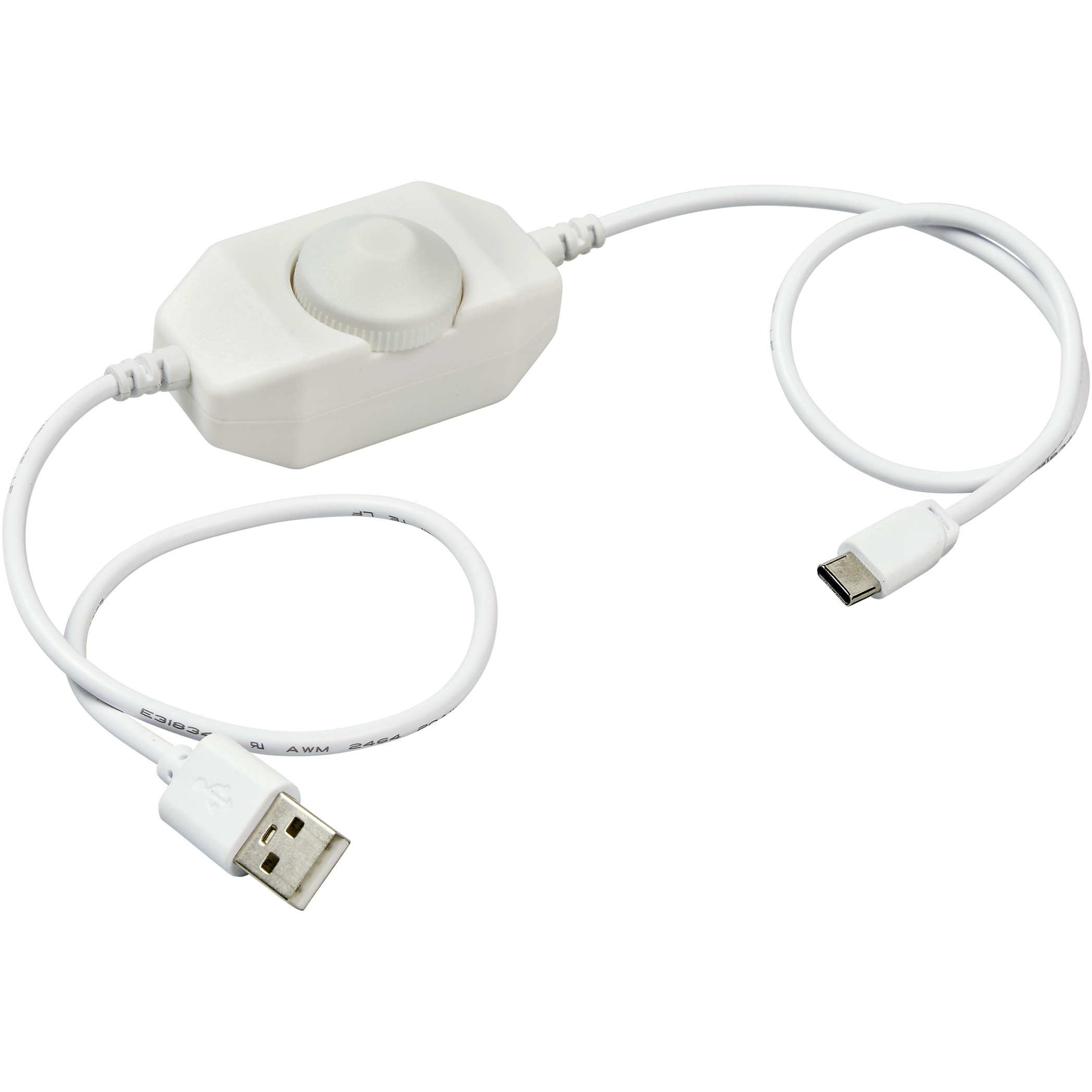 Disk Lighting White Disk Light In-Line Dimmer