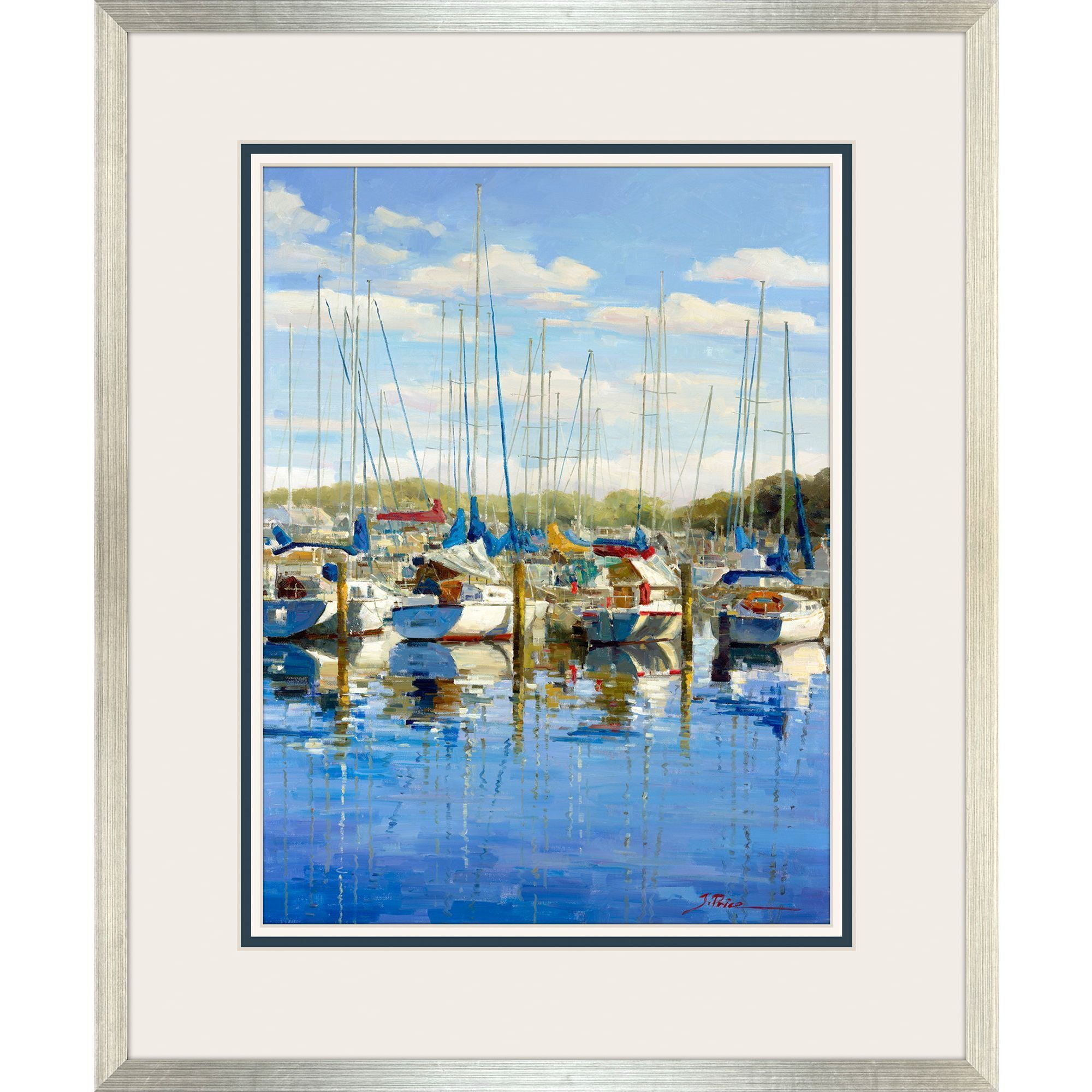 Paragon Blue and Green and Multi and Red Framed Art