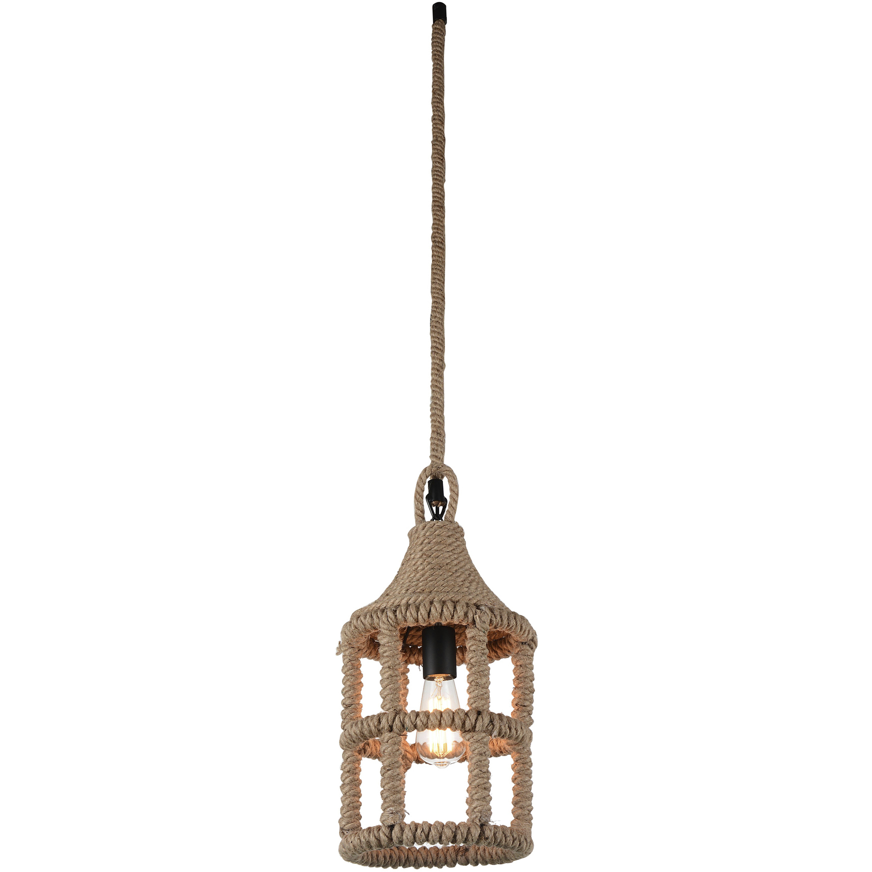 Padma 1 Light 9 inch Black Down Mini Pendant Ceiling Light
