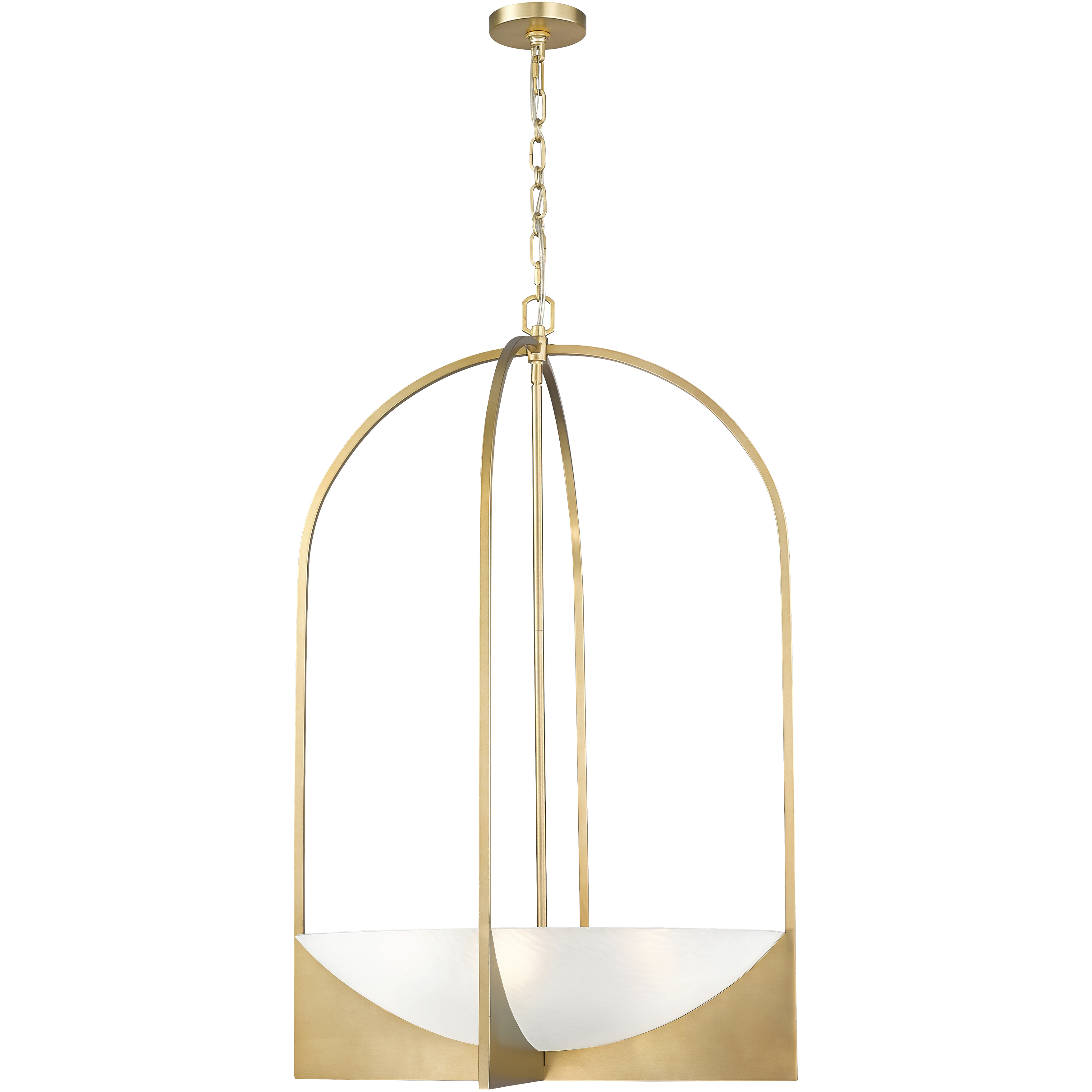 Devon 6 Light 24 inch Modern Gold Chandelier Ceiling Light