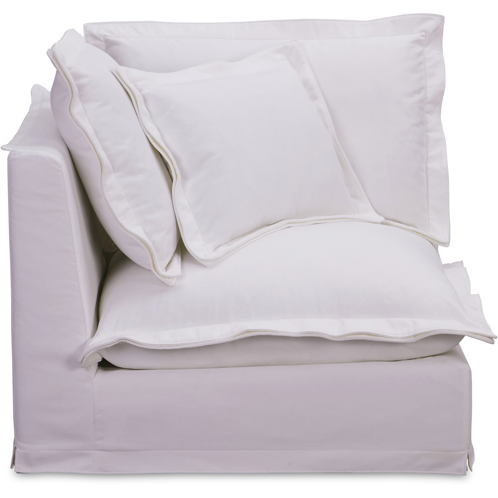 Olivia White Corner Chair