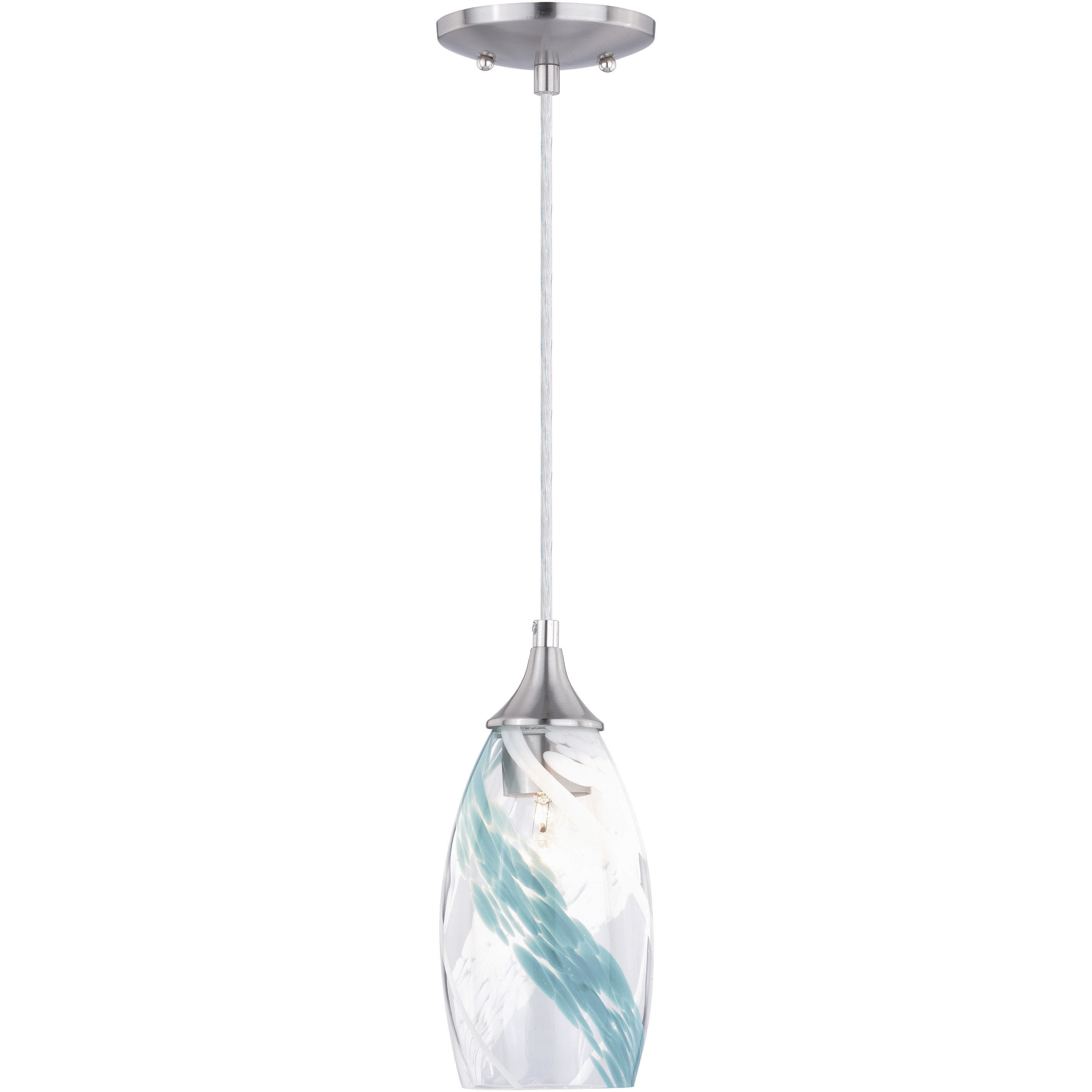 Milano LED 4.75 inch Satin Nickel Mini Pendant Ceiling Light