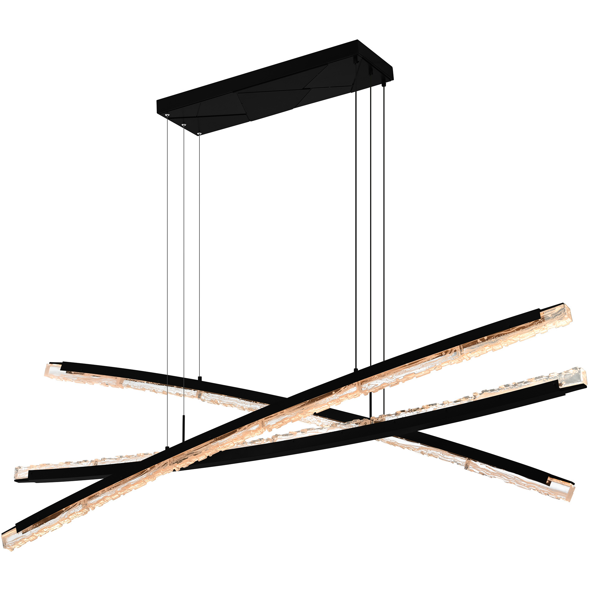 Saber LED 70 inch Black Chandelier Ceiling Light