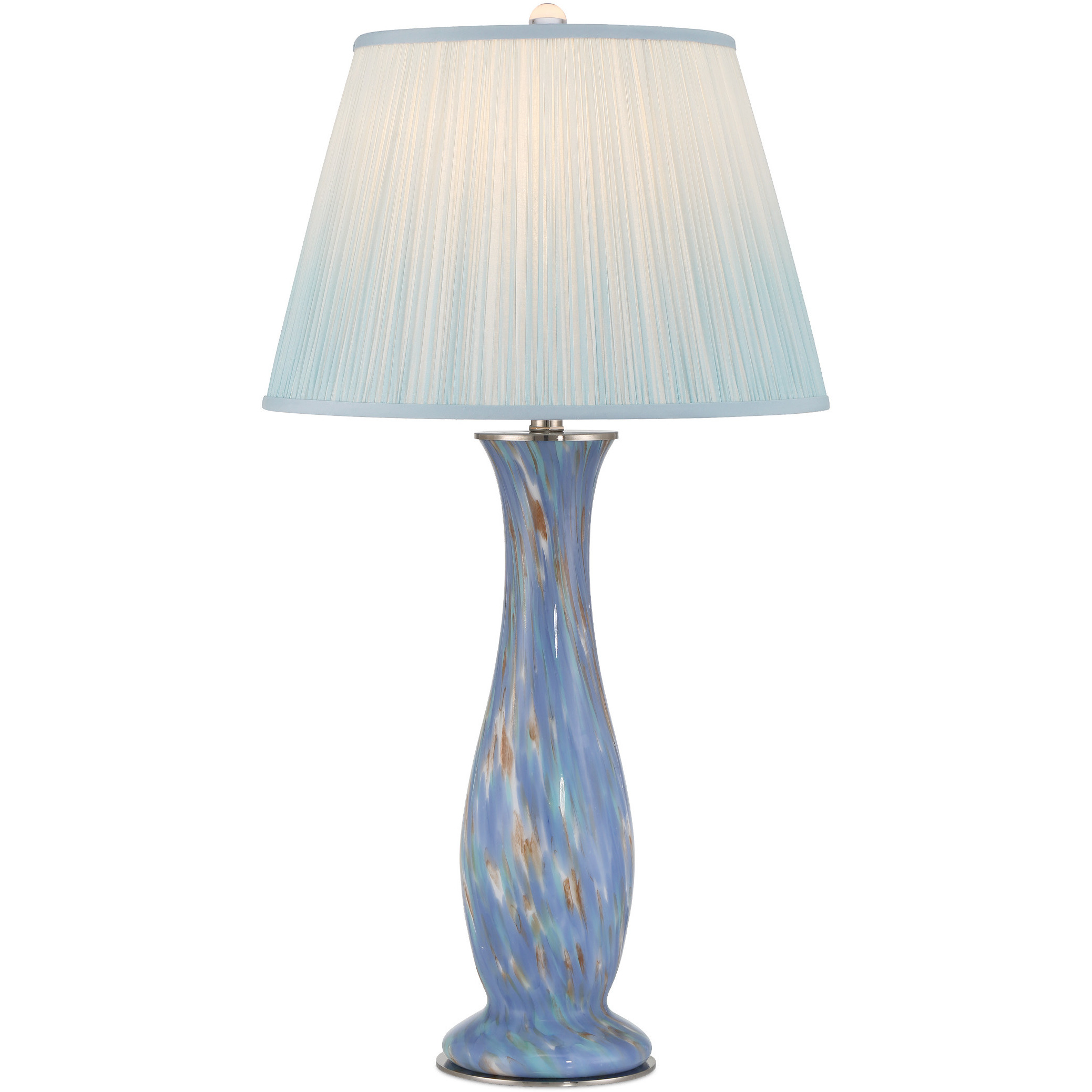 Lapis 31.5 inch 150 watt Blue and Pale Brown Table Lamp Portable Light