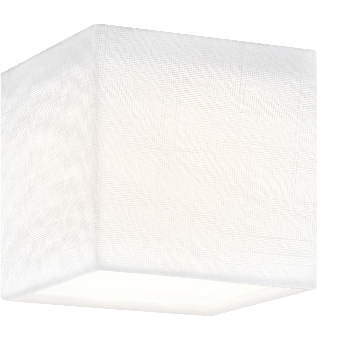 Textile Collection - Marco Family 4.25 inch White Linen Flush-Mount Ceiling Light, EVOLV
