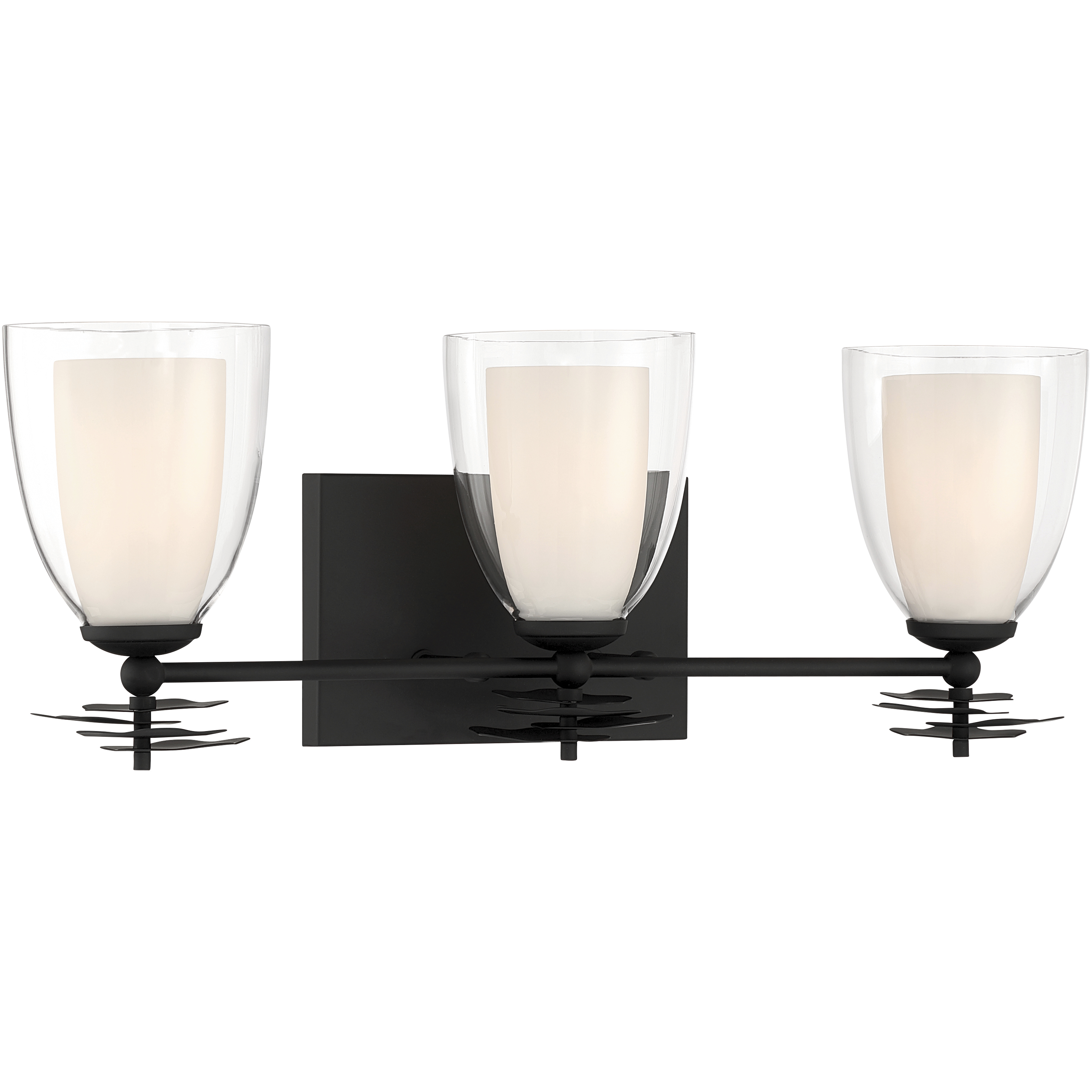 Elowen 3 Light 21.75 inch Dark Matte Black Vanity Wall Light
