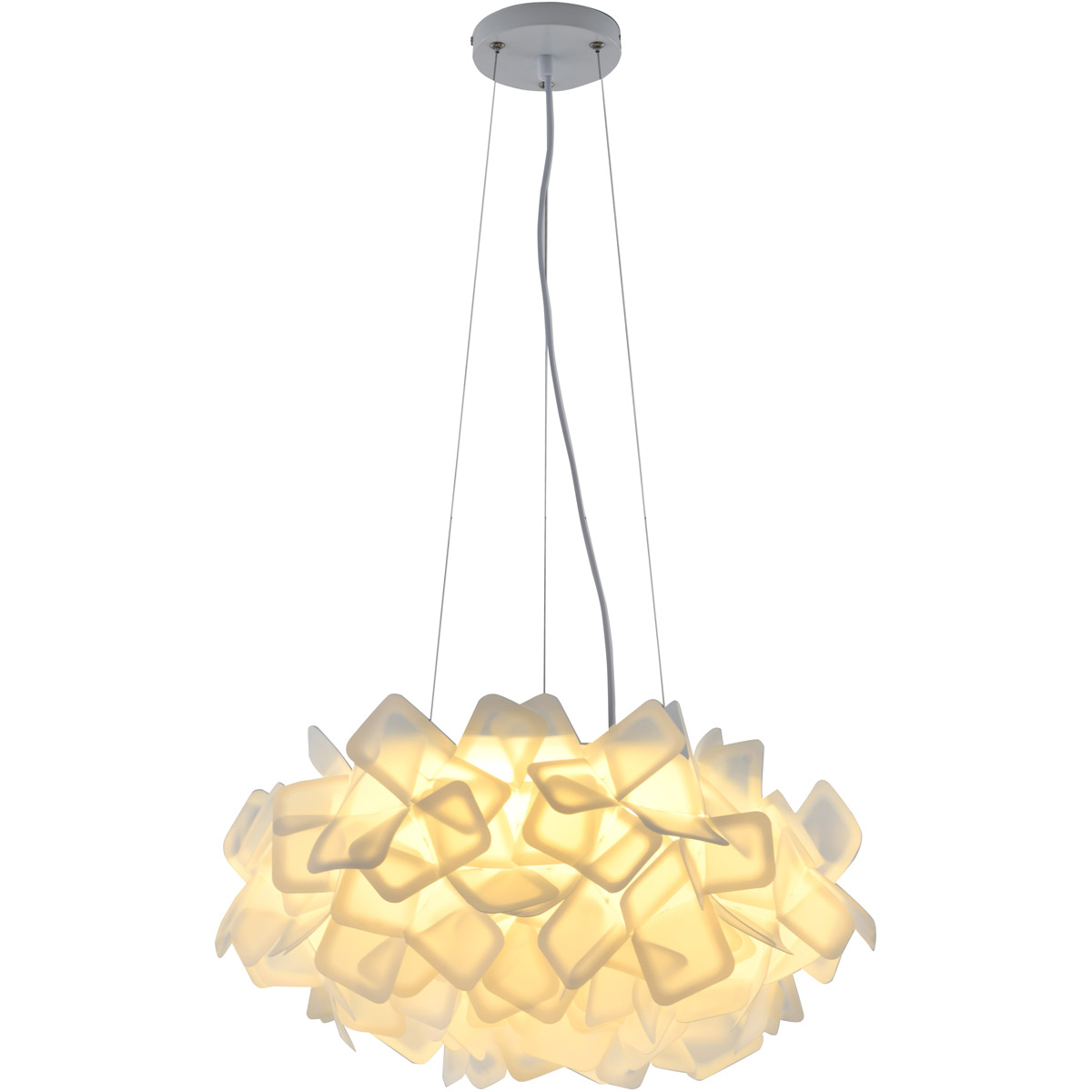 Bethel International Canada LED 21 inch White LED Chandelier Ceiling Light DLS47C20CL - Open Box