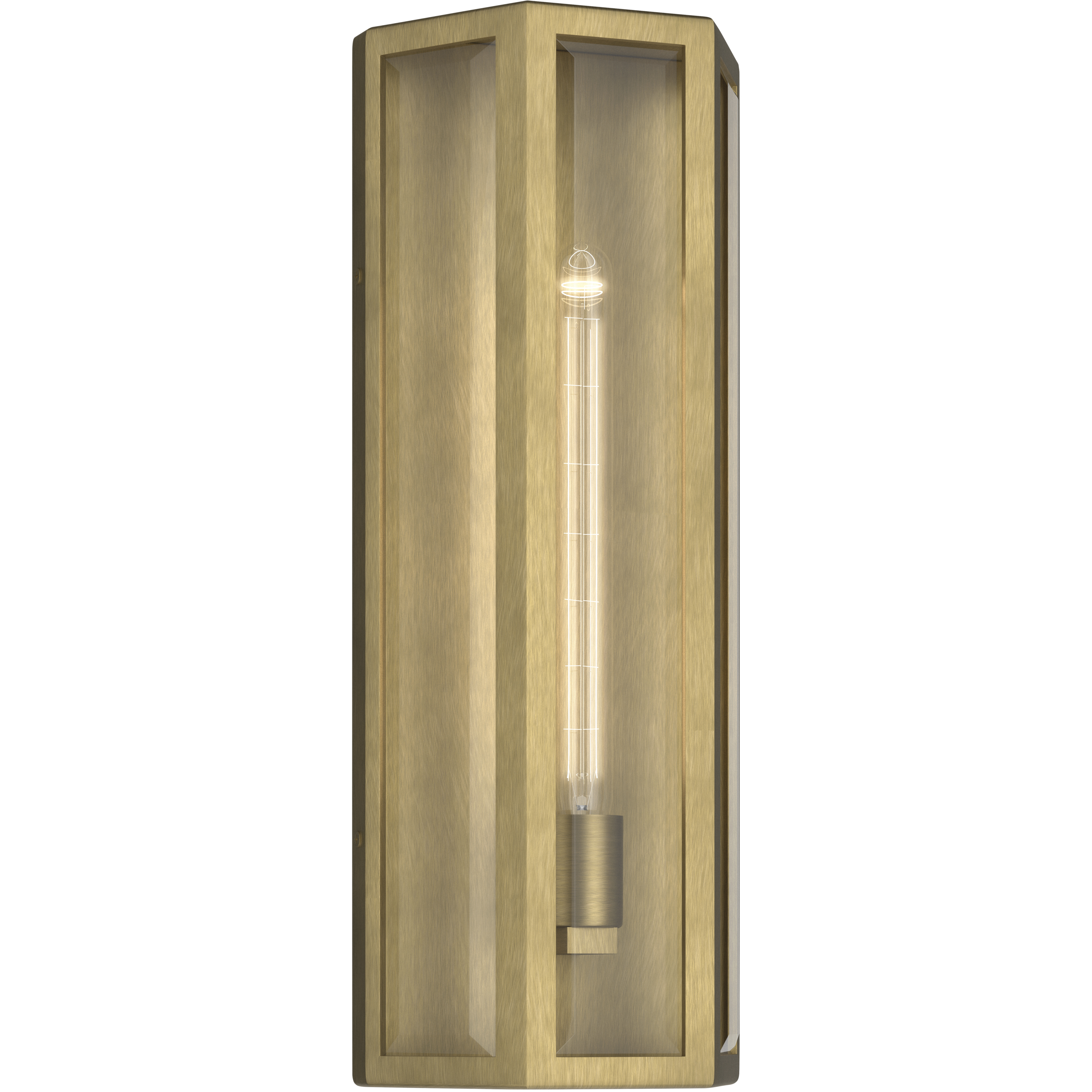 Berens 1 Light 20 inch Natural Brass Outdoor Wall Light