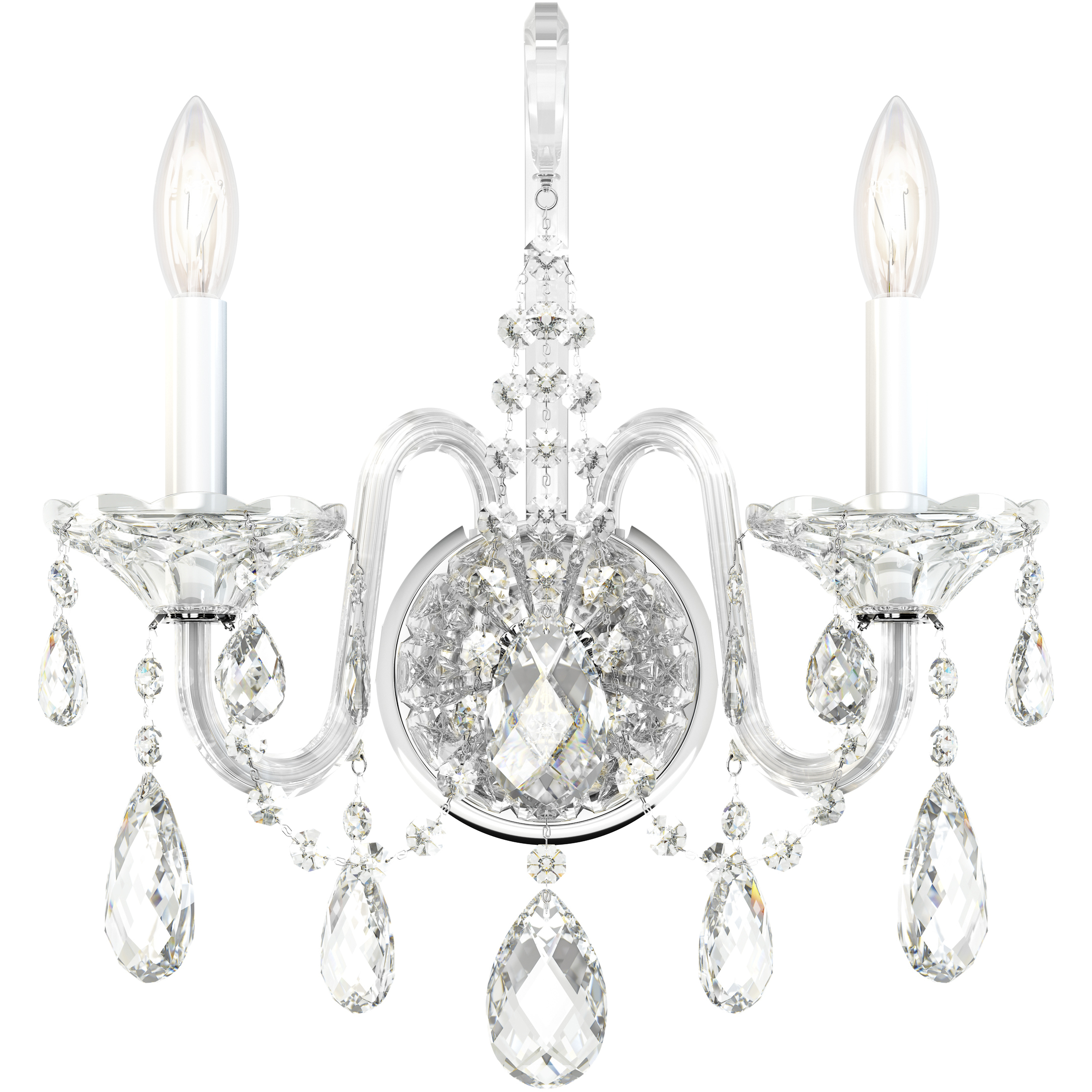 Sterling 2 Light 6.5 inch Polished Silver Wall Sconce Wall Light in Heritage