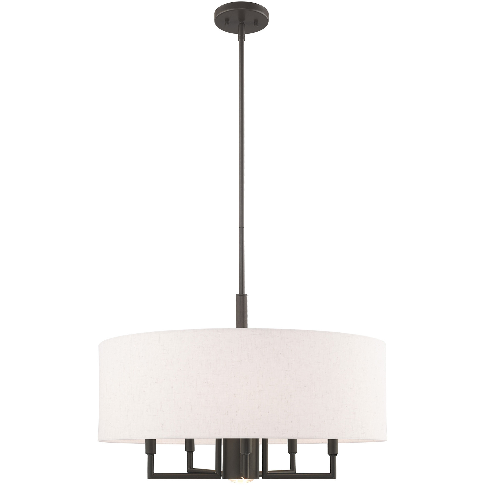 Meridian 6 Light 24 inch English Bronze Pendant Chandelier Ceiling Light