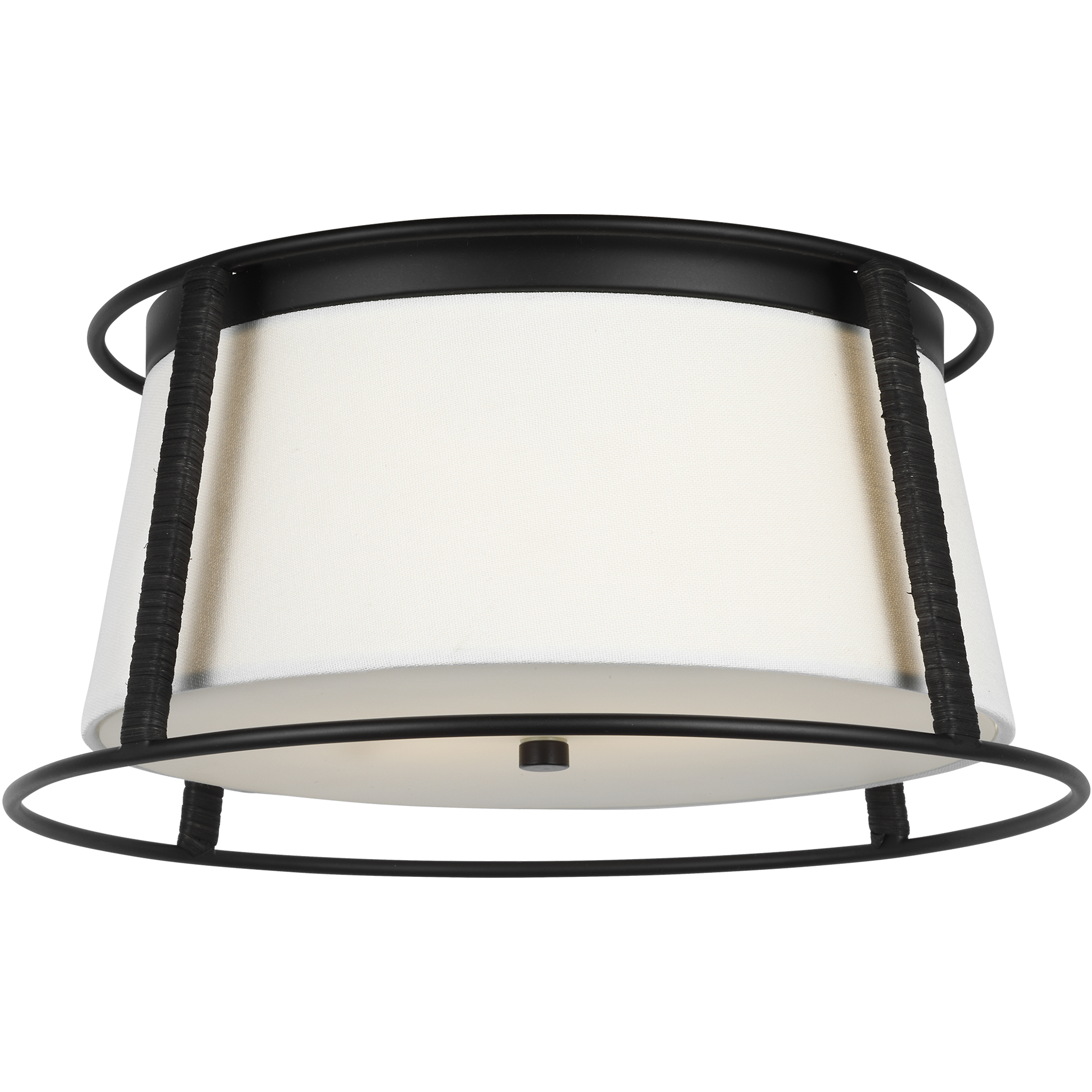Drew & Jonathan Cortes 2 Light 13.5 inch Midnight Black Flush Mount Ceiling Light, Medium