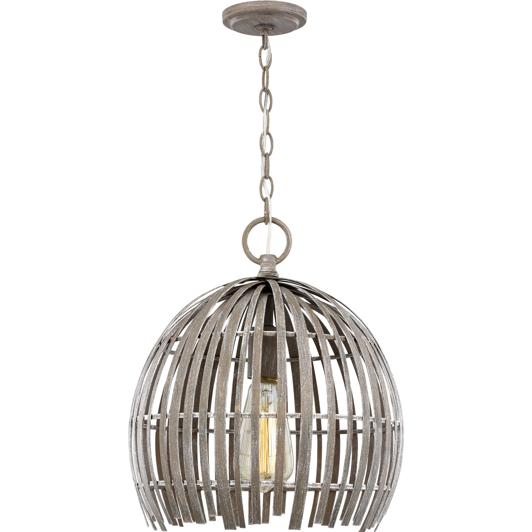 Hanalei 1 Light 11.5 inch Washed Pine Pendant Ceiling Light