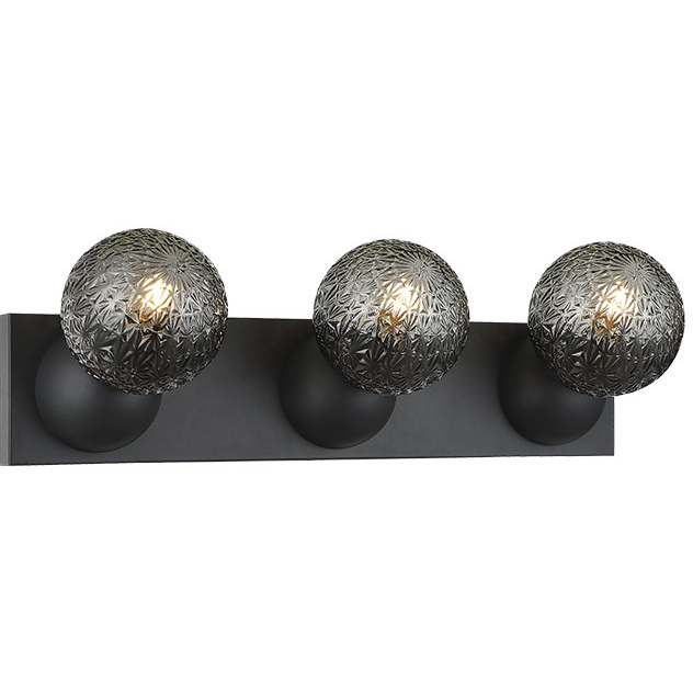 Nola 3 Light 26.38 inch Matte Black Wall Sconce Wall Light