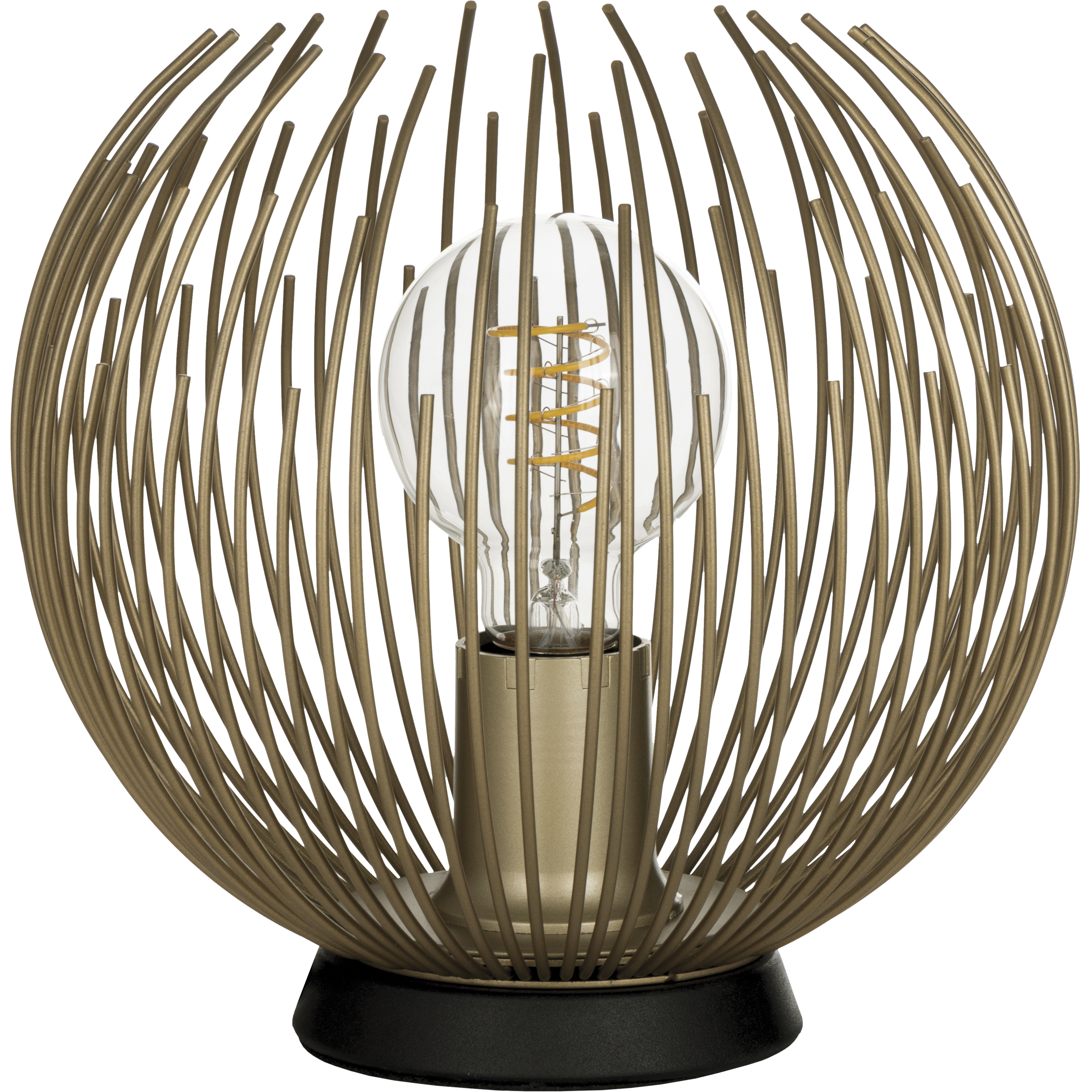 Venezuela 8.86 inch 60.00 watt Gold and Black Table Lamp Portable Light