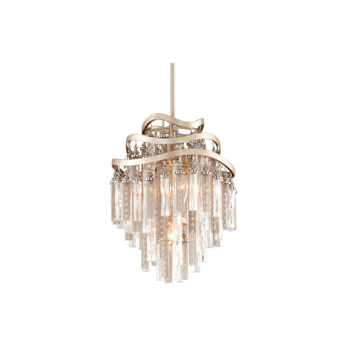Chimera 3 Light 12.75 inch Warm Silver Leaf Pendant Ceiling Light