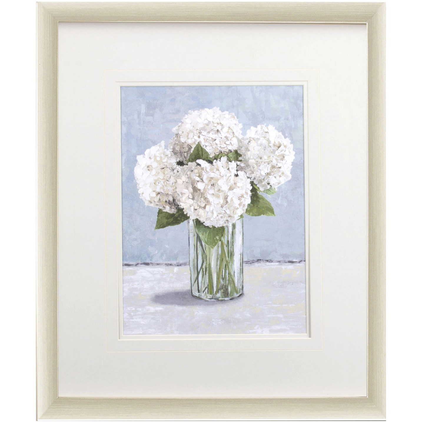 Hydrangeas in Vase Blue and Green and Gray Framed Art, Propac