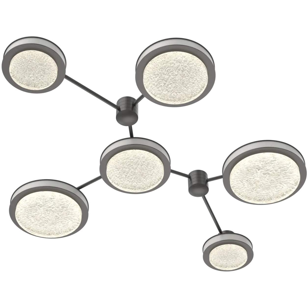 Iris LED 54.7 inch Graphite with Salt White Sconce & Flush Mount Wall Light, Hub and Spoke