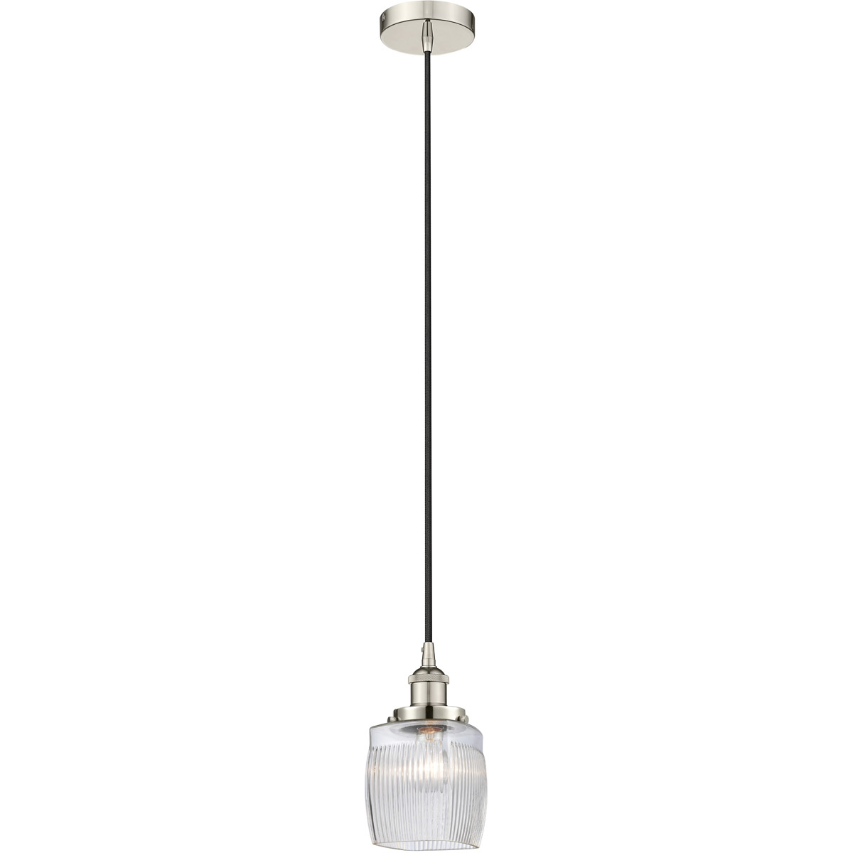 Edison Colton 1 Light 6 inch Polished Nickel Mini Pendant Ceiling Light