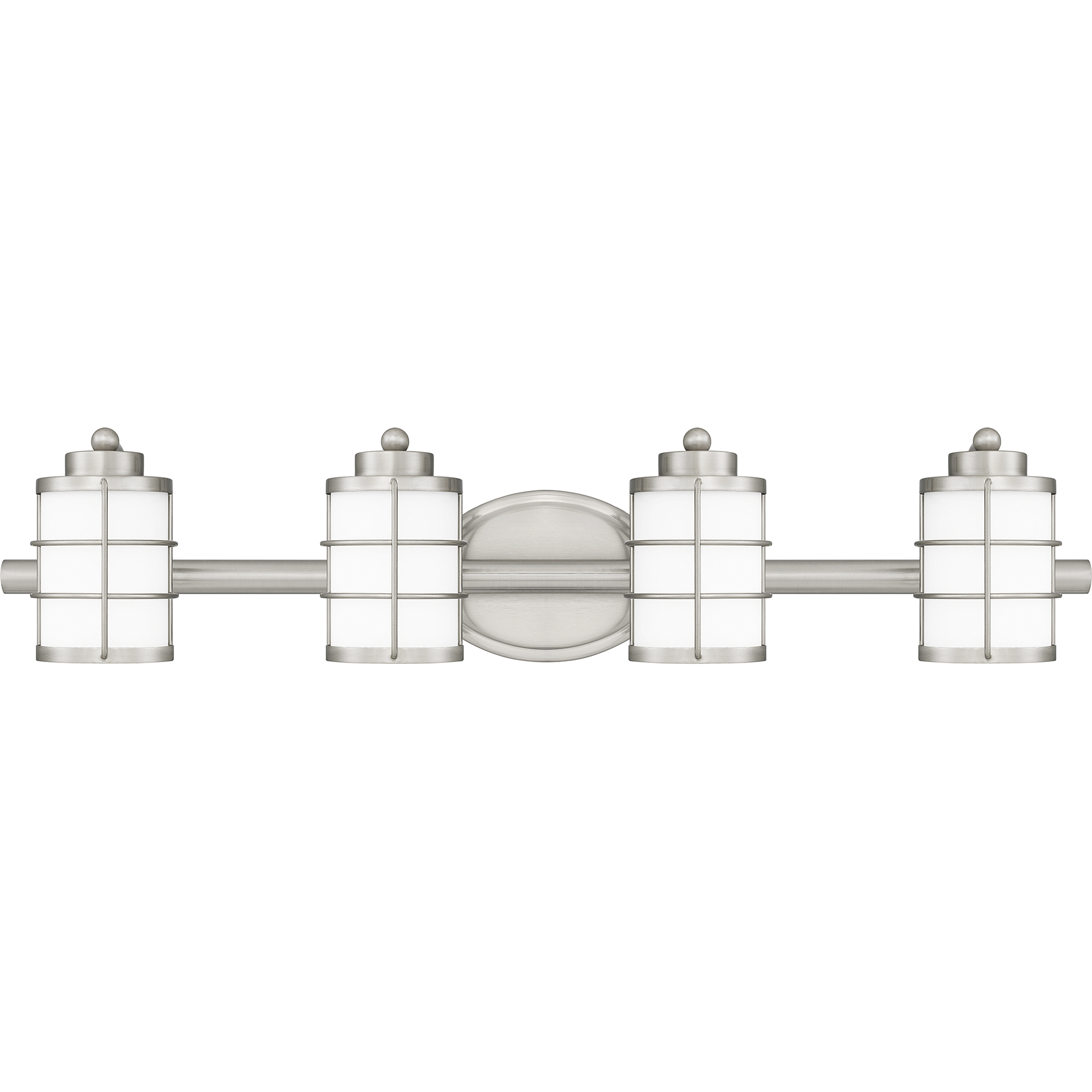 Hazlett 4 Light 31 inch Brushed Nickel Bath Light Wall Light