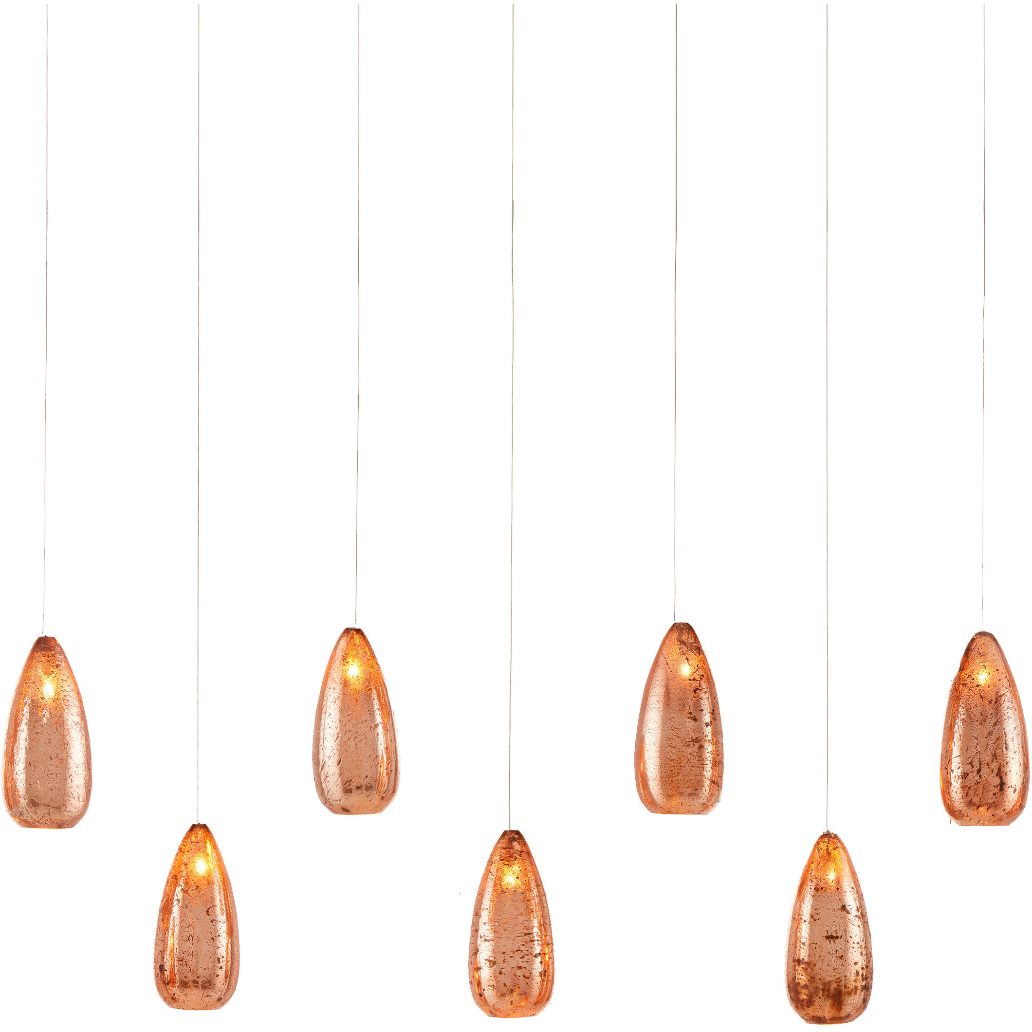 Rame 7 Light 58 inch Silver Multi-Drop Pendant Ceiling Light
