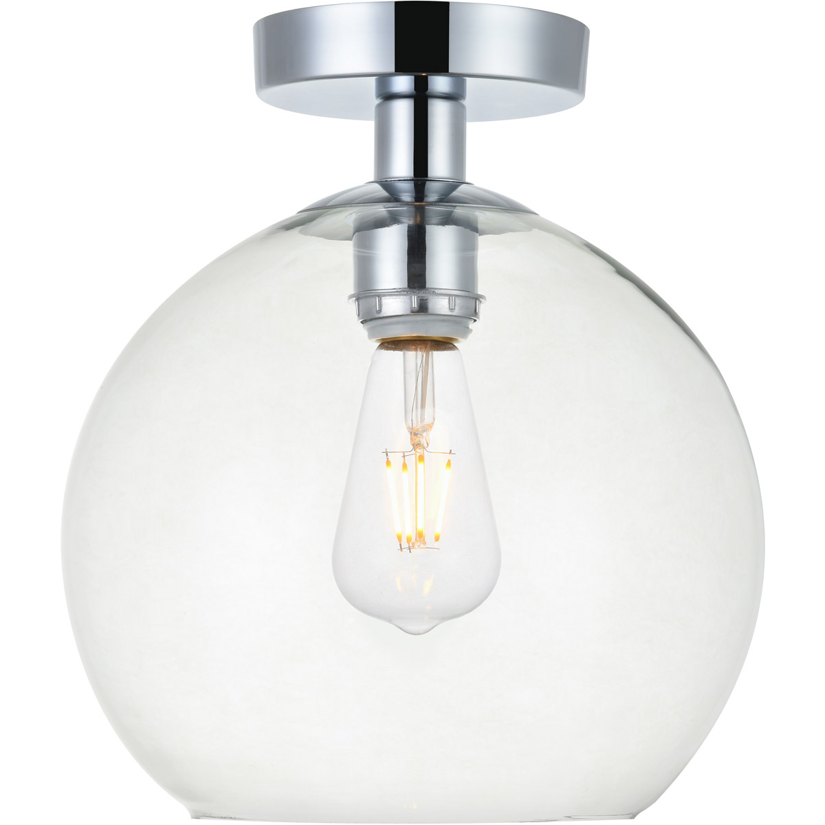 Huntington 1 Light 9.8 inch Chrome Flush Mount Ceiling Light