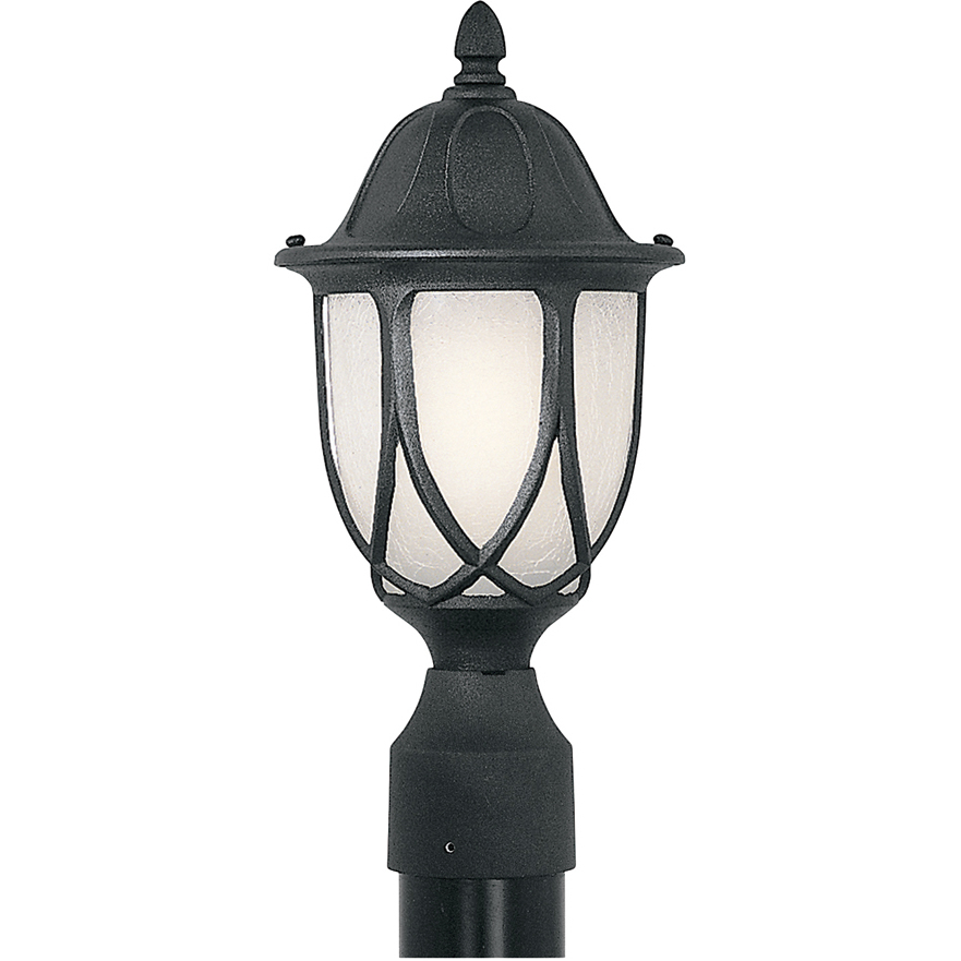 Capella 1 Light 19 inch Black Outdoor Post Lantern